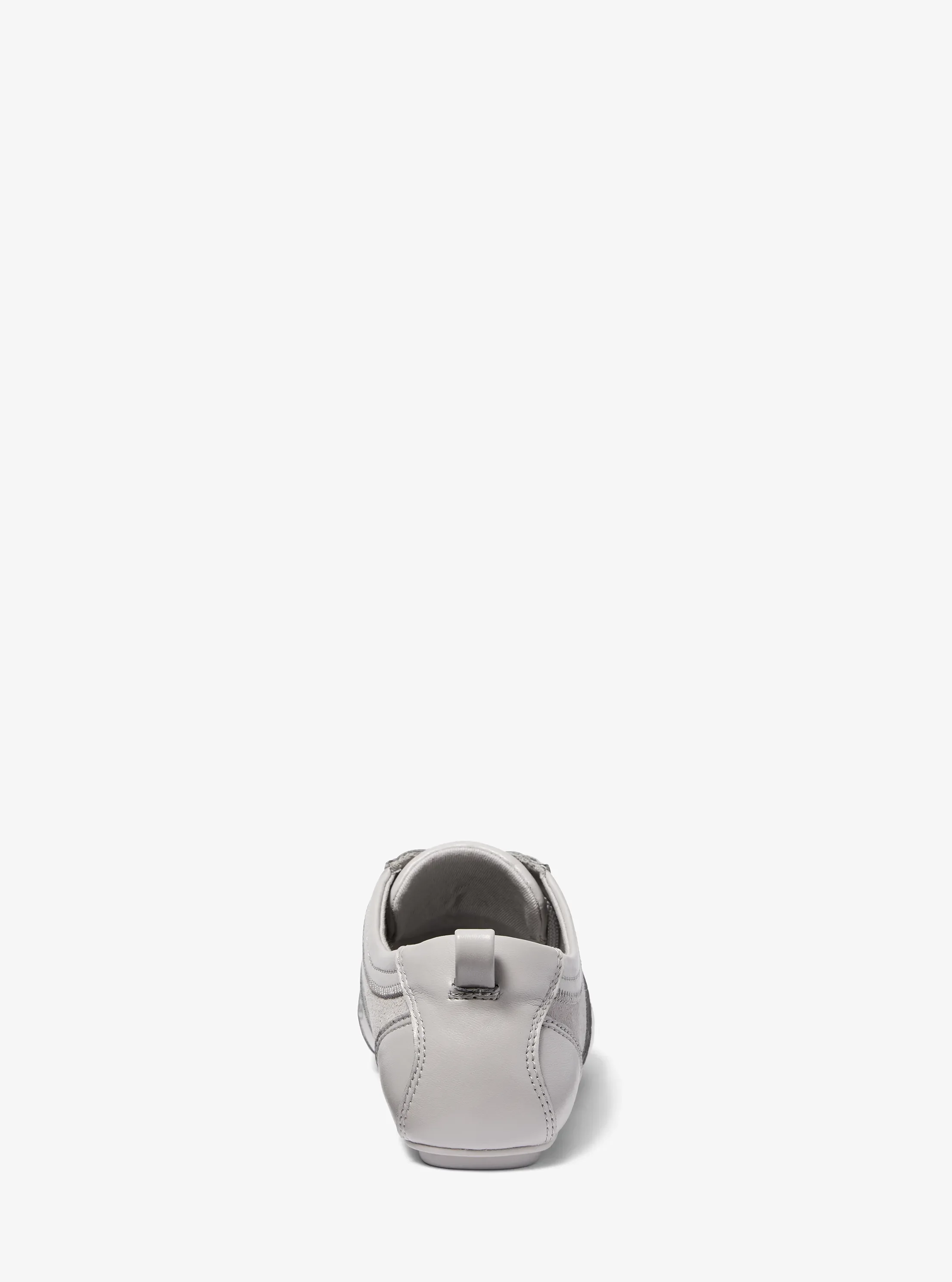 Женские кроссовки Michael Kors Keely Suede and Leather Trainer, цвет: Nickel — фото 3