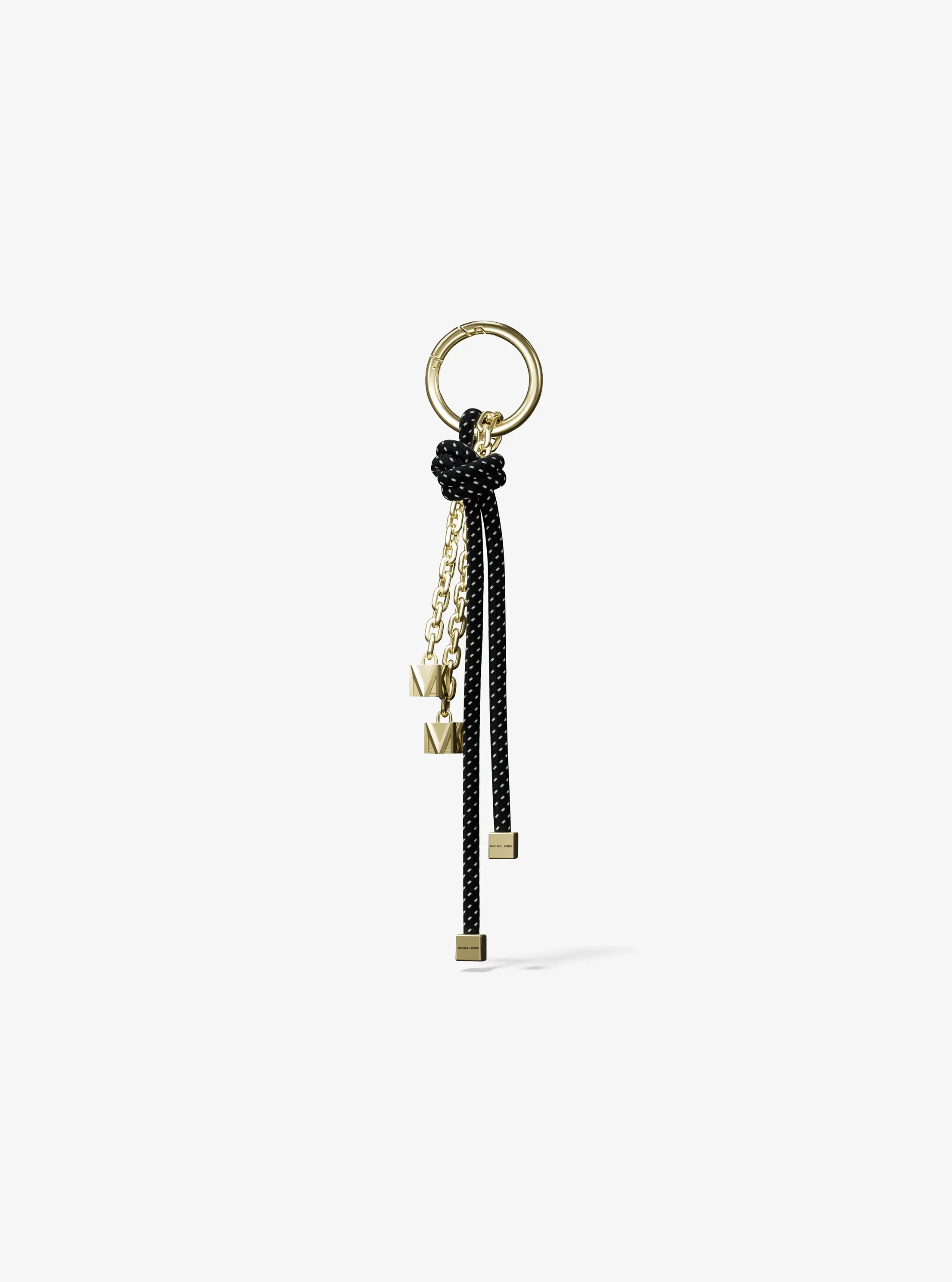 Женский брелок Michael Kors Gold-Tone and Speckled Cord Bag Charm, цвет: Чёрный