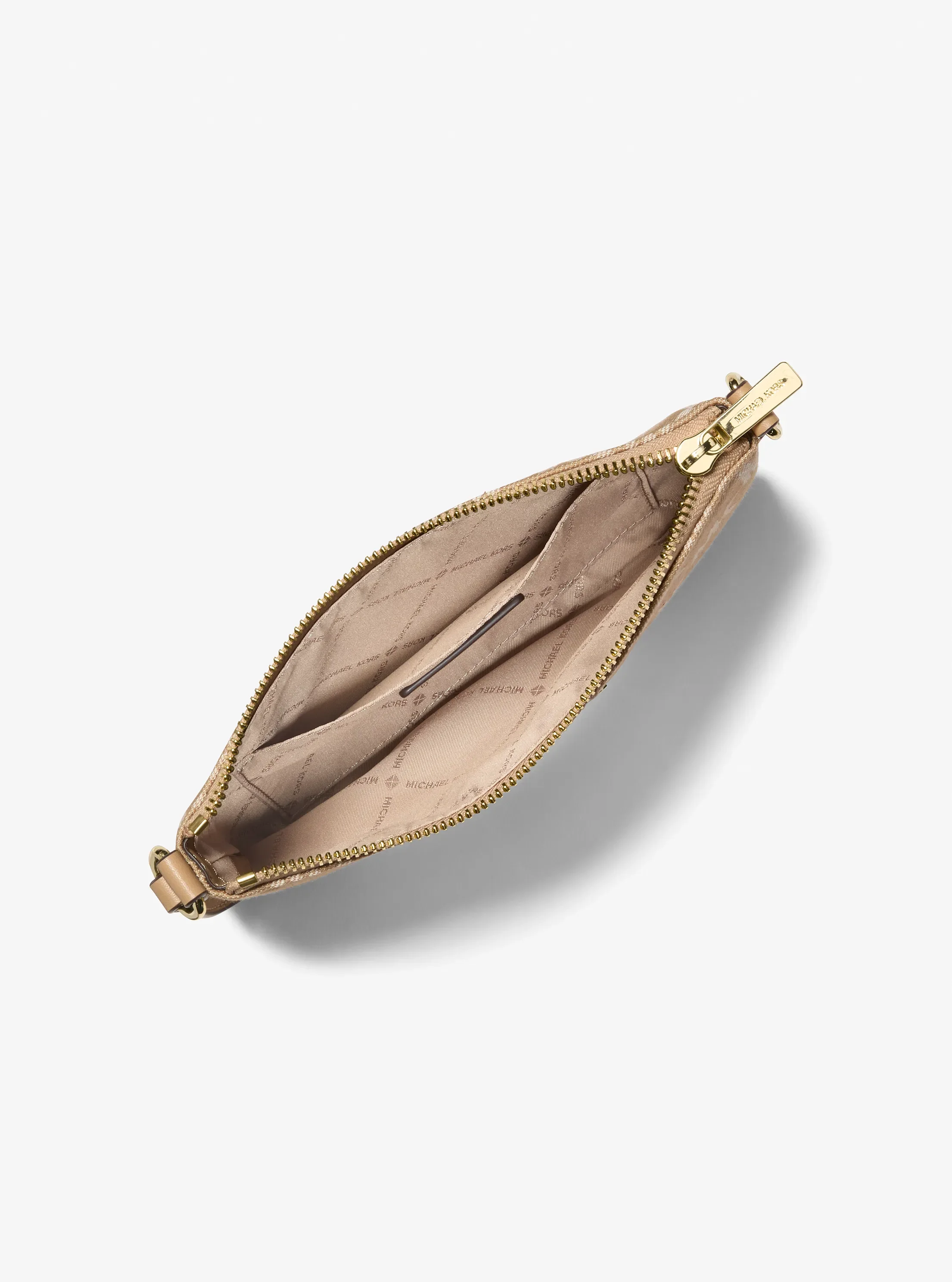 Michael Kors Jet Set Travel Small Logo Jacquard Denim Wristlet — фото 2