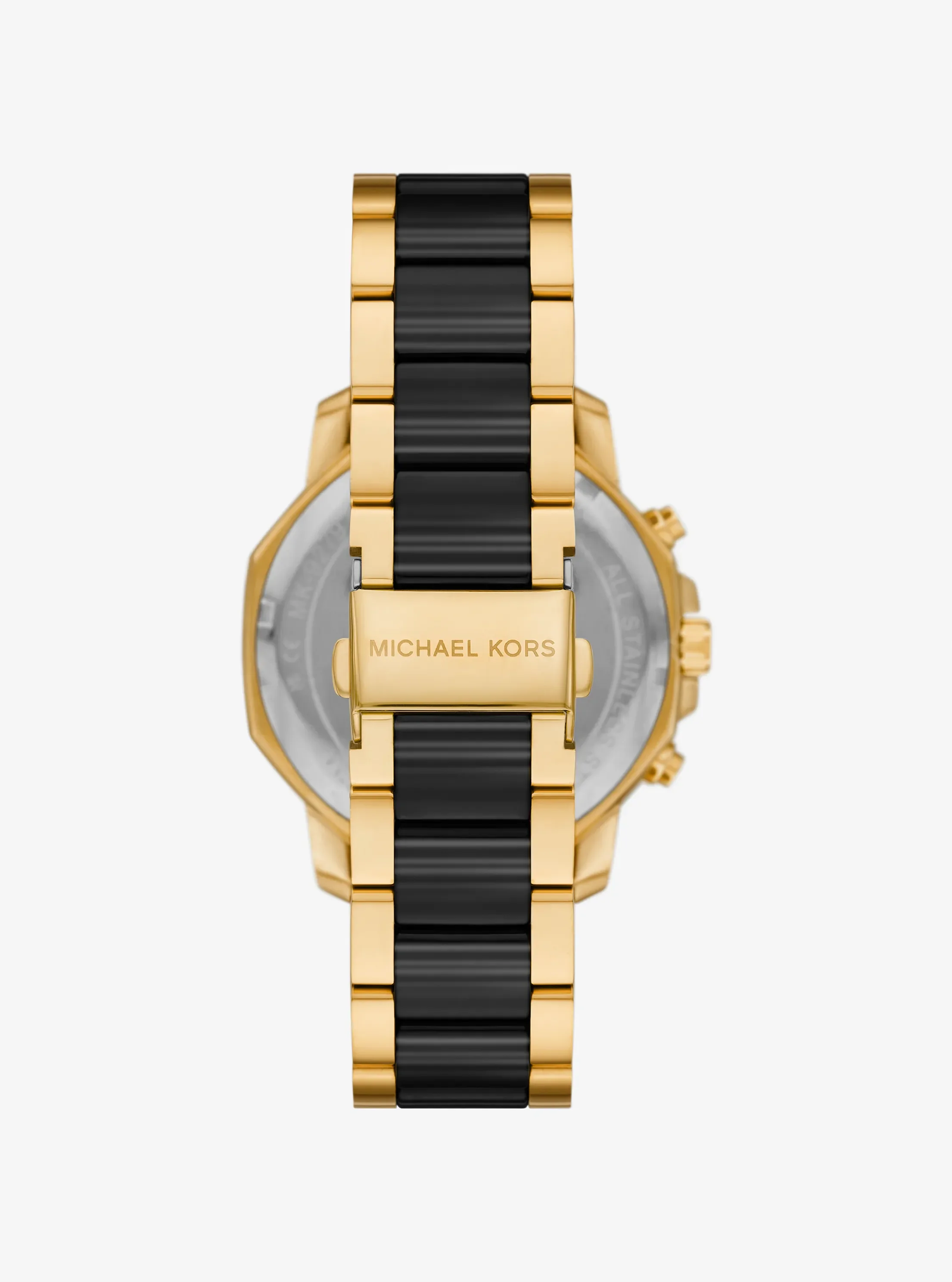 Мужские часы Michael Kors Oversized Prescott Gold-Tone and Ceramic Watch — фото 3