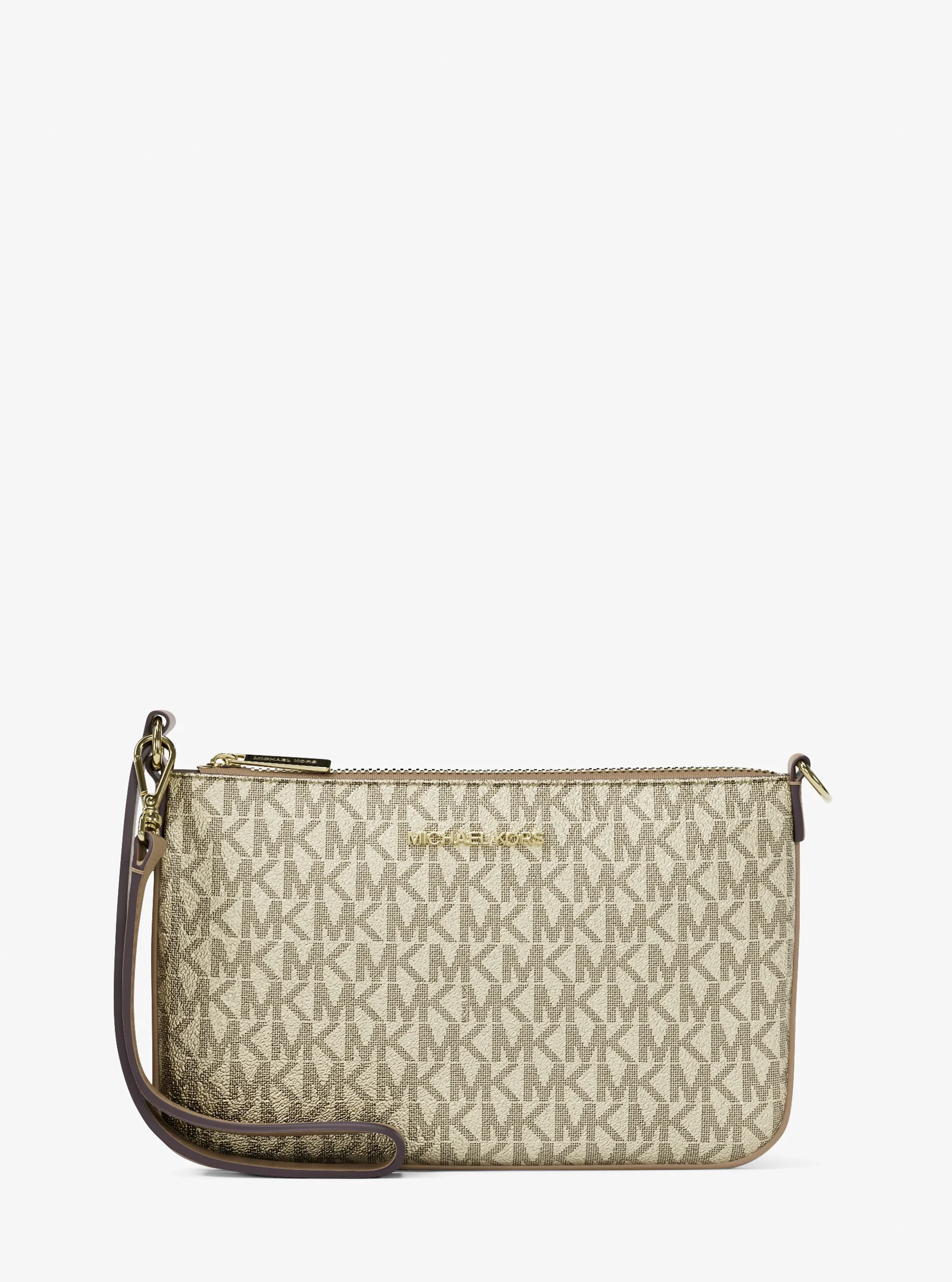 Сумки Michael Kors Jet Set Small Metallic Signature Logo Wristlet