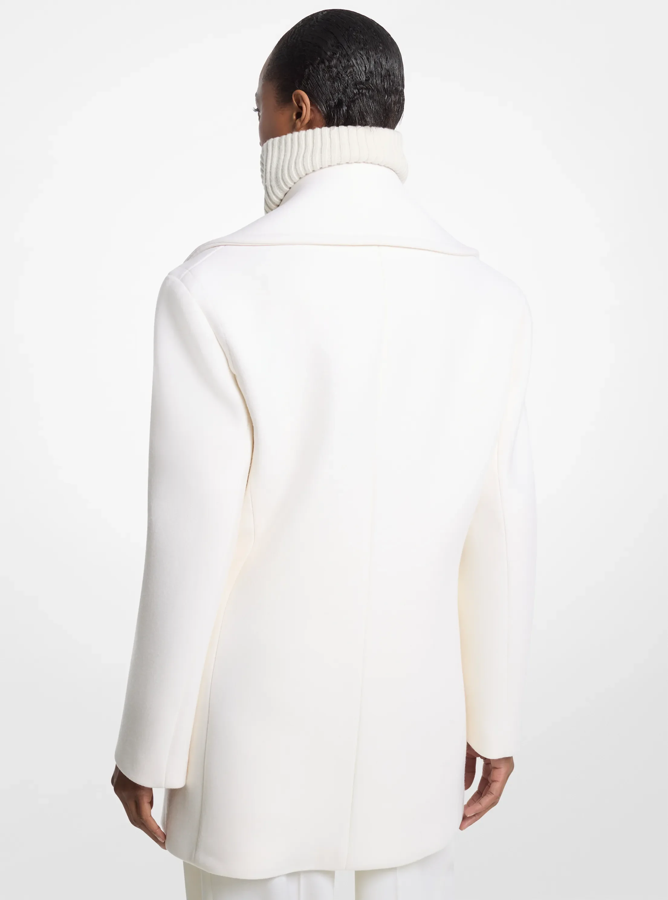 Женские куртки Michael Kors Wool Melton Officer Peacoat — фото 2
