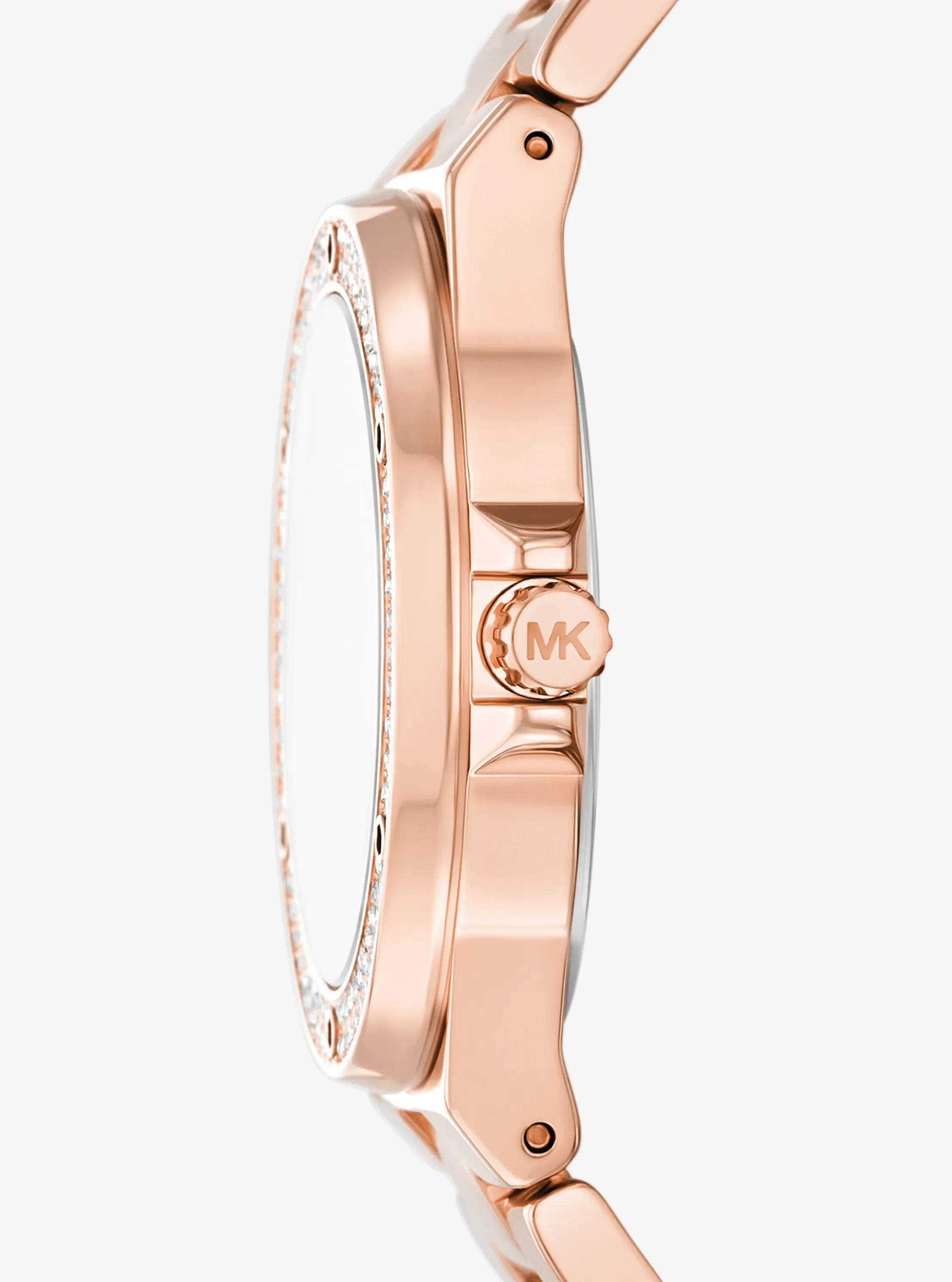 Часы Michael Kors Lennox Pavé Rose Gold-Tone Watch, цвет: Розовое золото — фото 2