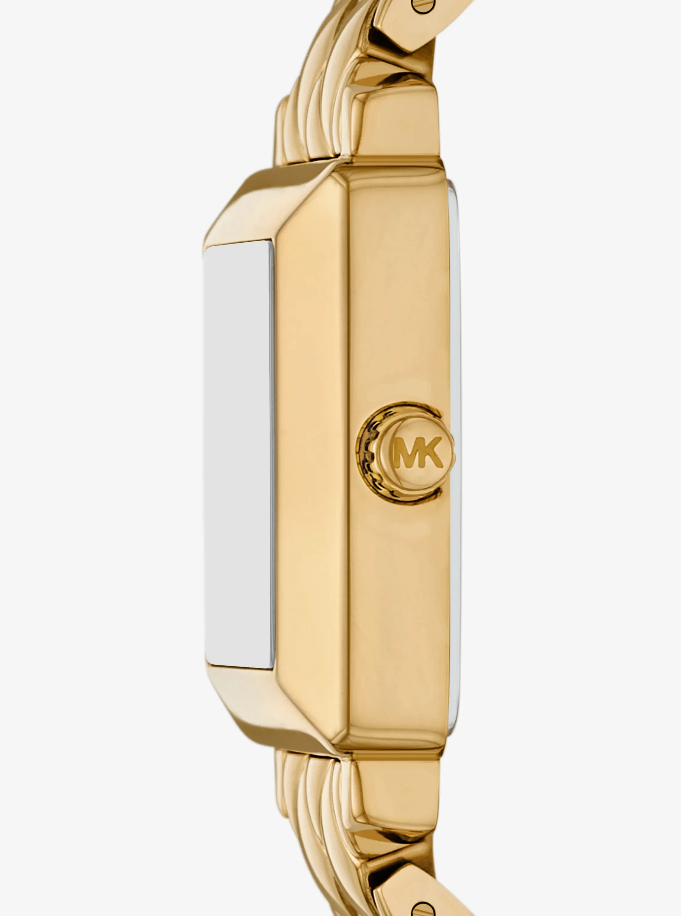 Часы Michael Kors Petite Gwynn Pavé Gold-Tone Watch, цвет: Золотой — фото 2