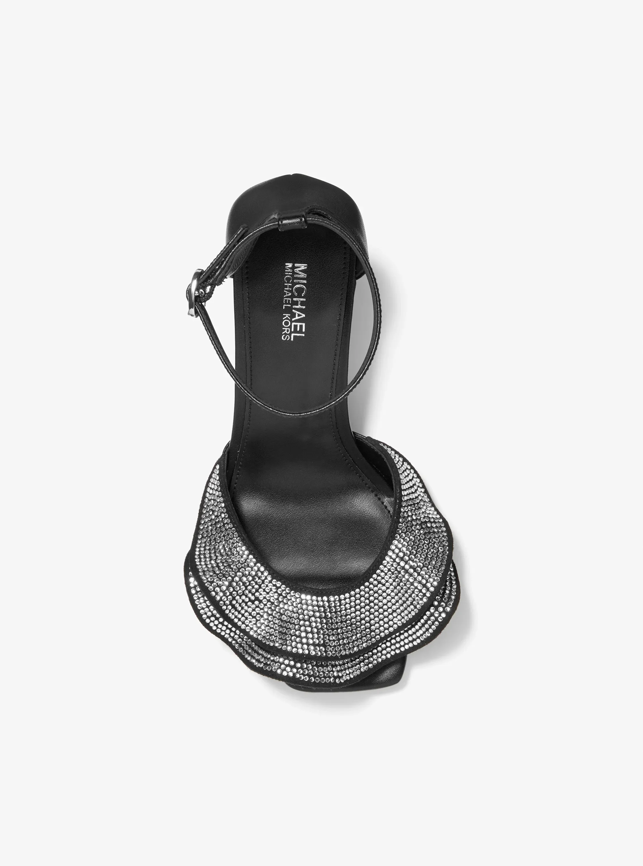Сандалии Michael Kors Livia Embellished Sandal, цвет: Чёрный — фото 4