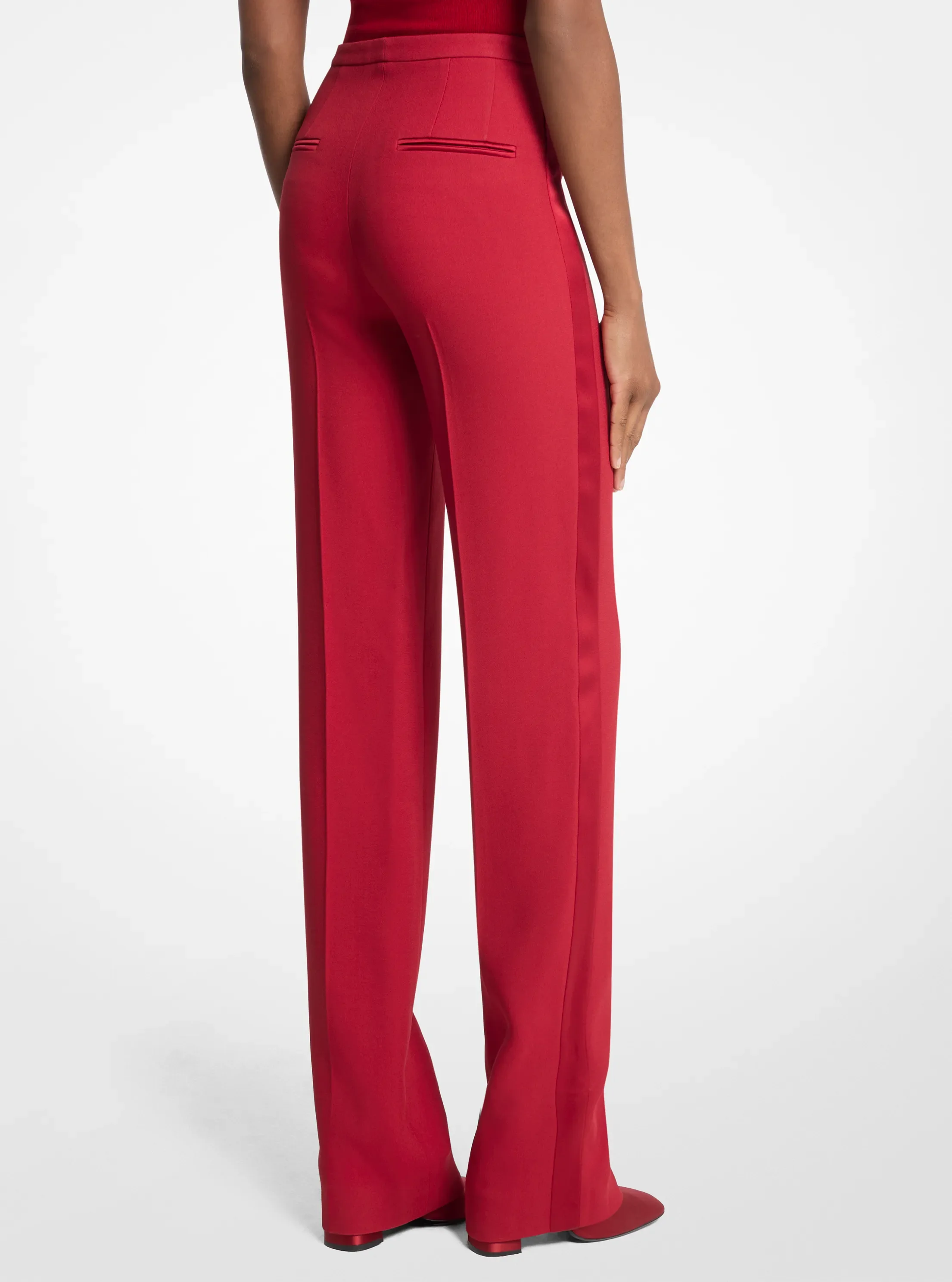 Женские брюки Michael Kors Agyness Double Crepe Sablé Tuxedo Trousers — фото 2