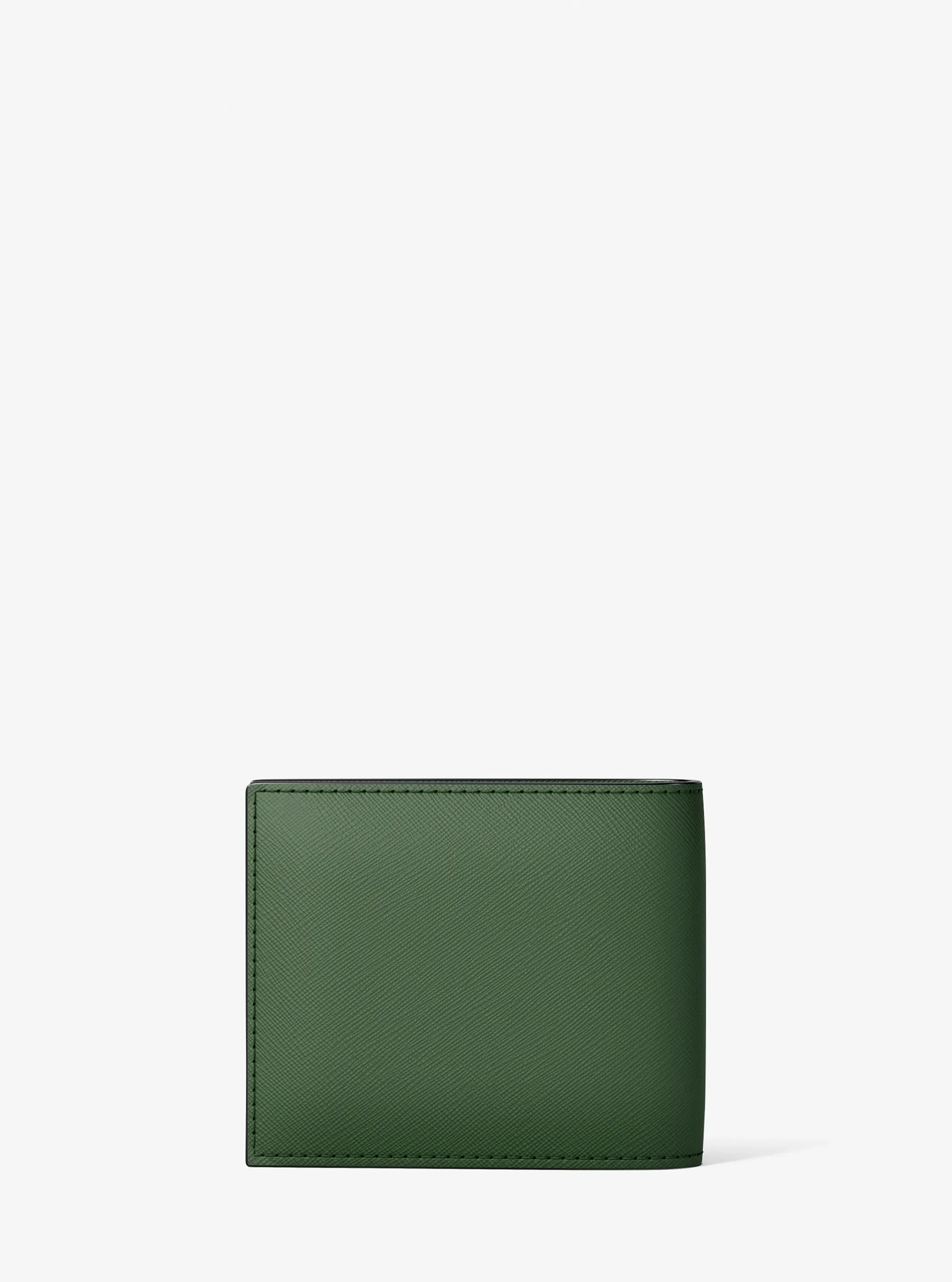 Кошелёк Michael Kors Cooper Saffiano Leather Billfold Wallet With Passcase, цвет: Зелёный — фото 4