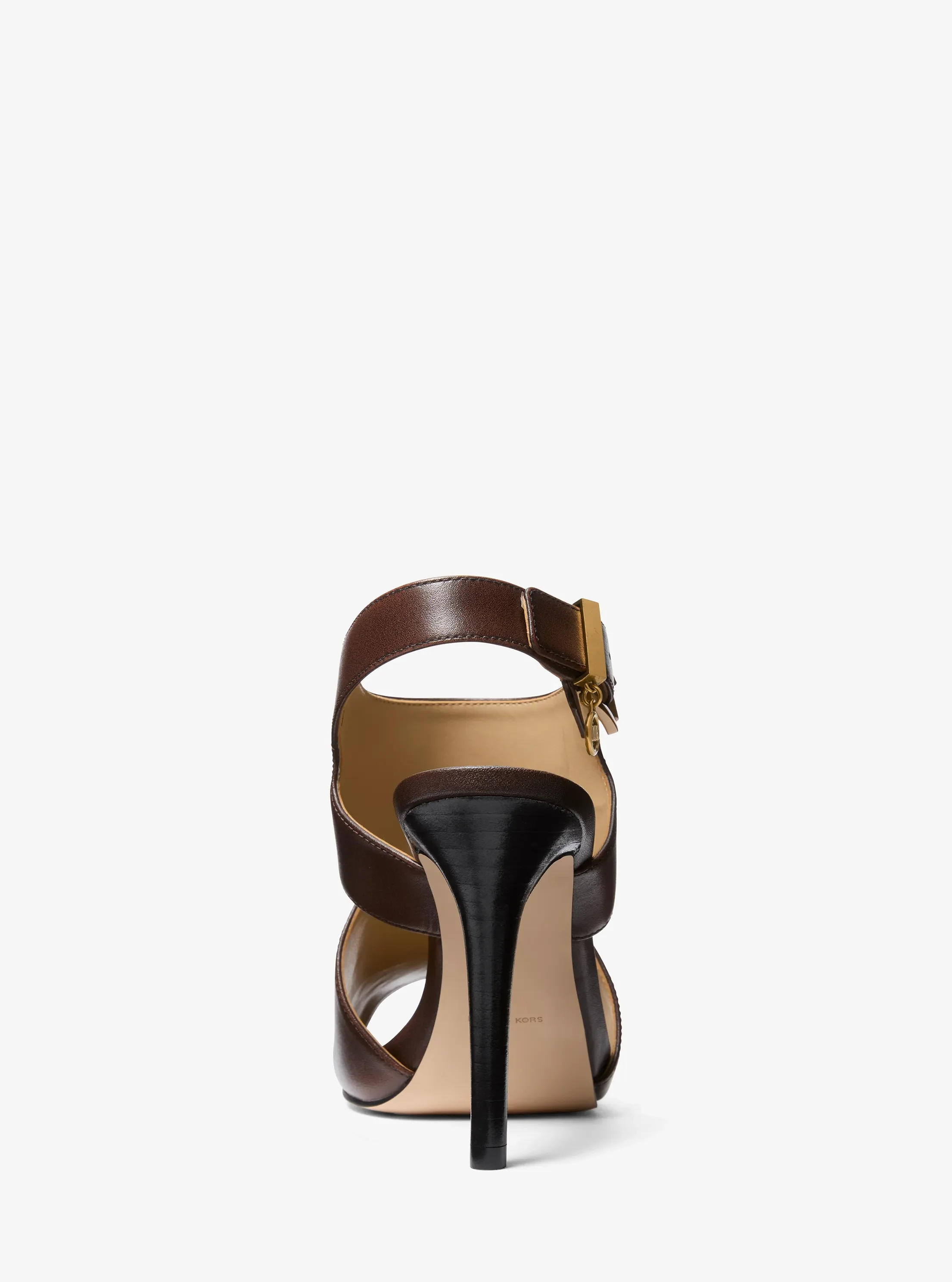 Женские сандалии Michael Kors Harper Burnished Leather Sandal, цвет: Светло-коричневый — фото 3