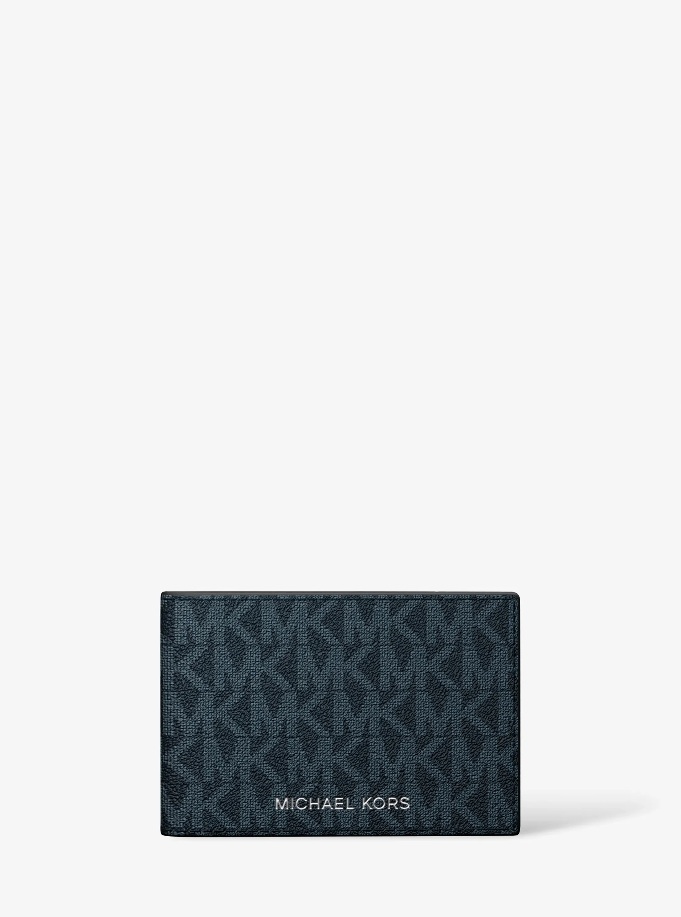 Кошелёк Michael Kors Cooper Signature Logo Wallet, цвет: Admrl/Plblue