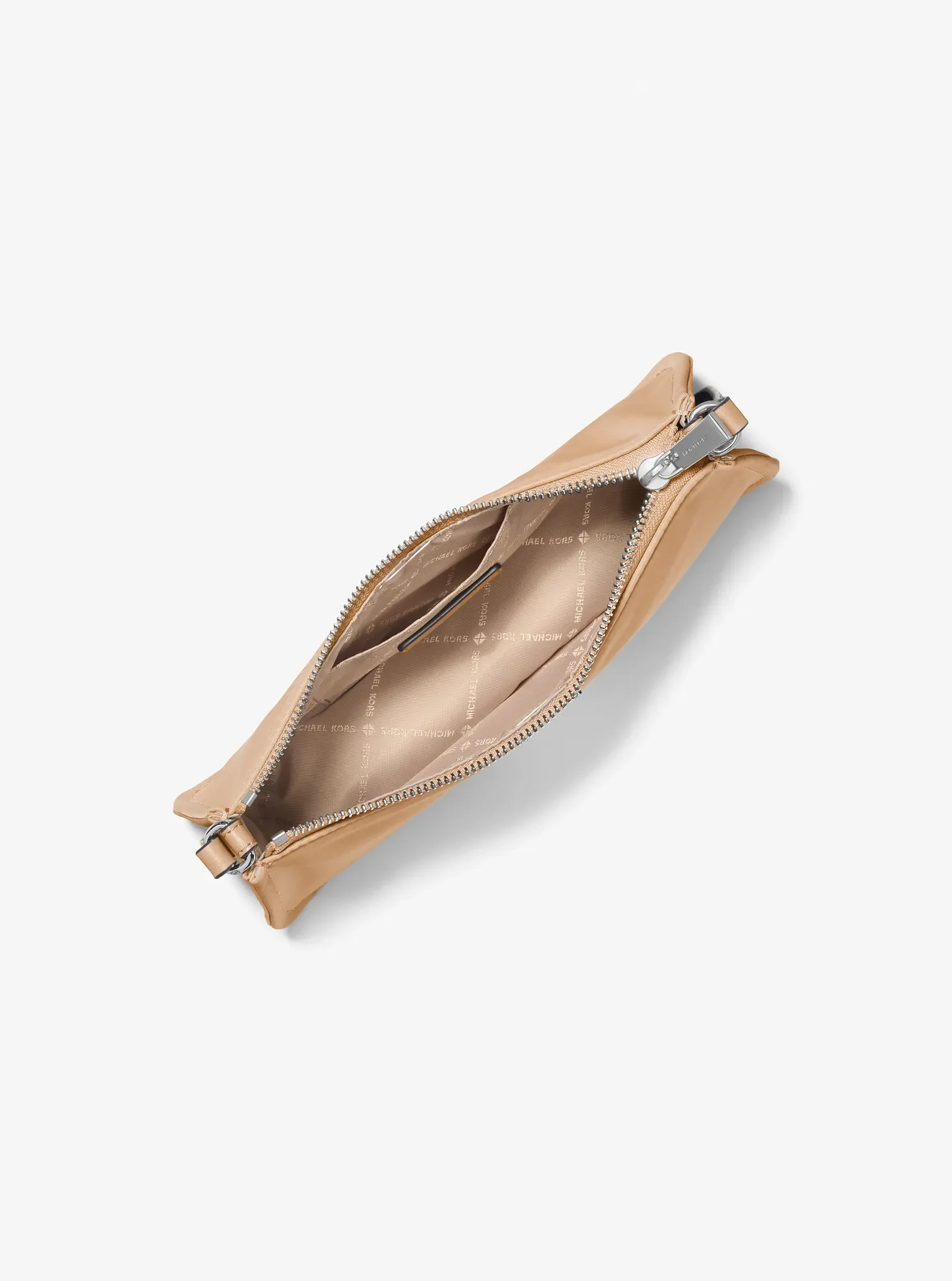 Женская сумка Michael Kors Zadie Small Nylon Crossbody Bag, цвет: Арахисовый — фото 2