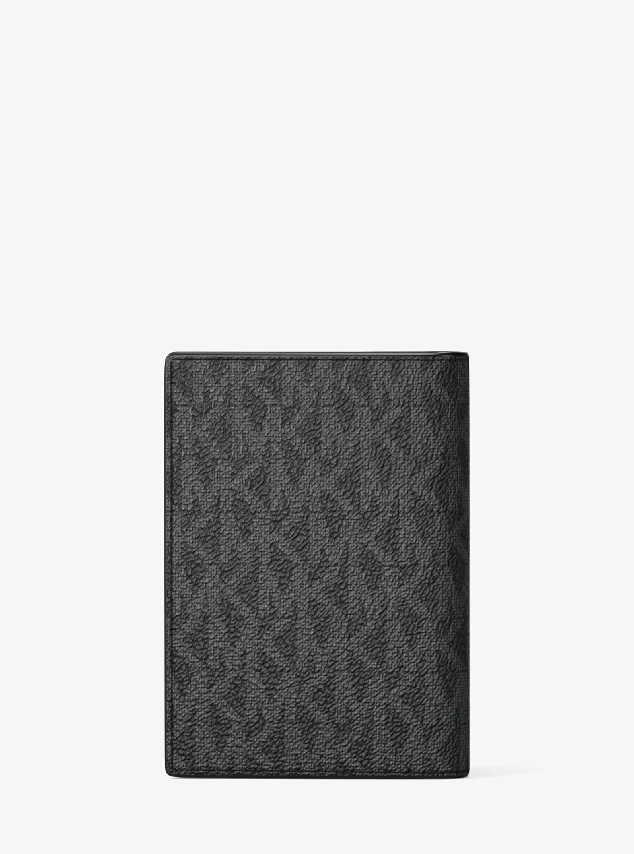 Мужской кошелёк Michael Kors Hudson Signature Logo Bi-Fold Card Case, цвет: Чёрный — фото 3