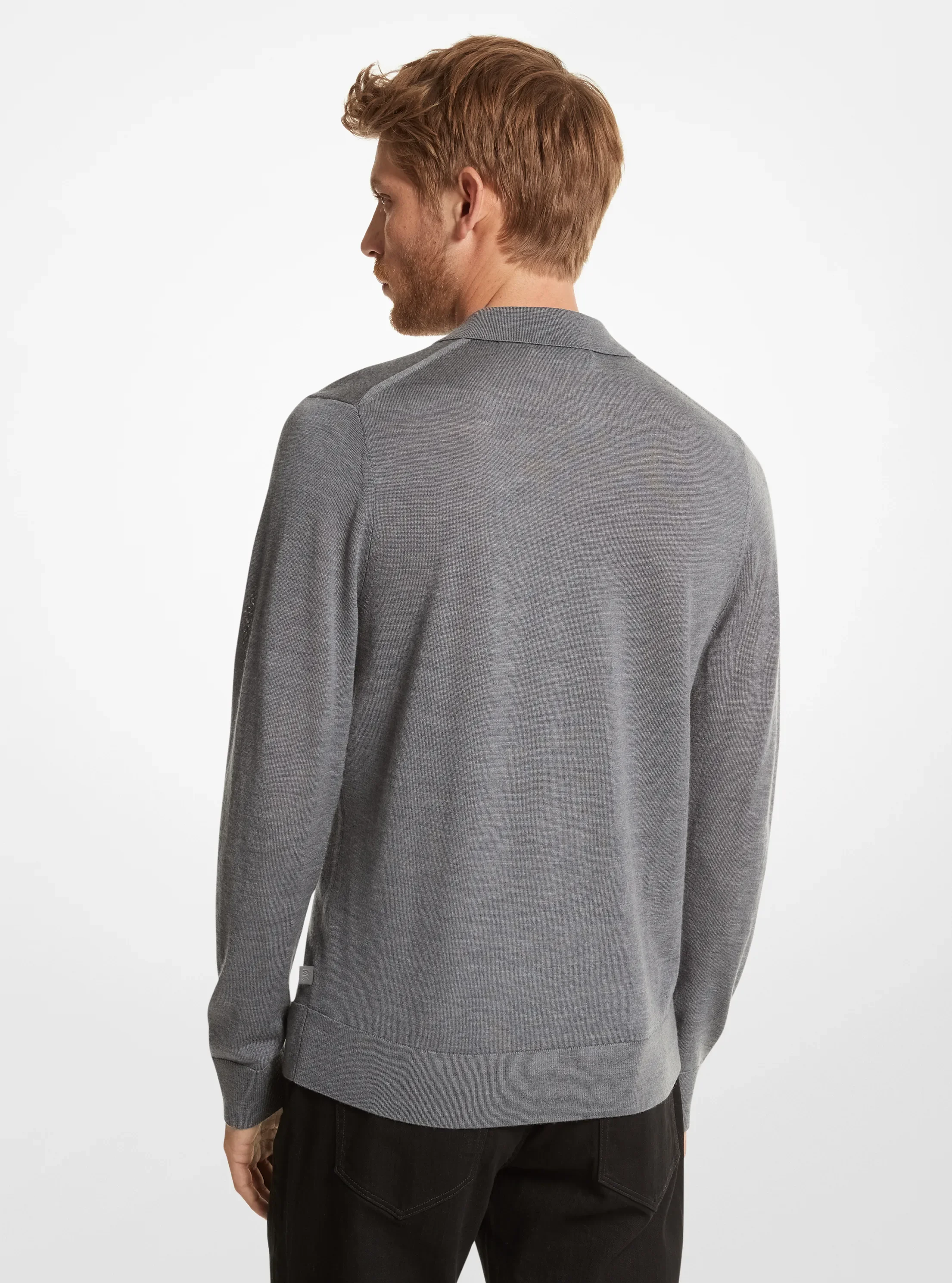 Мужские свитеры Michael Kors Merino Wool Polo Sweater — фото 2