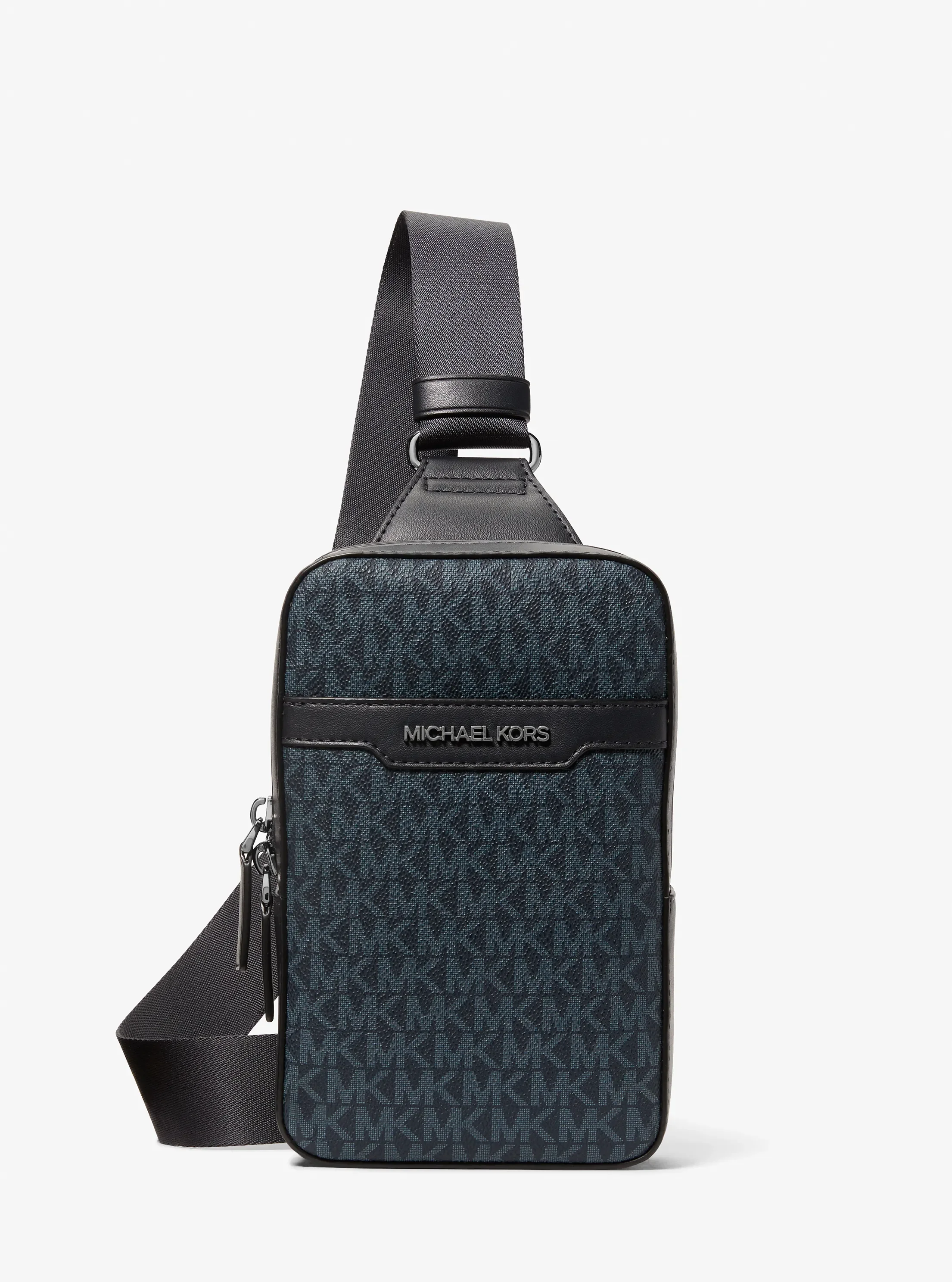 Сумка Michael Kors Cooper Medium Signature Logo Sling Pack, цвет: Admrl/Plblue — фото 2