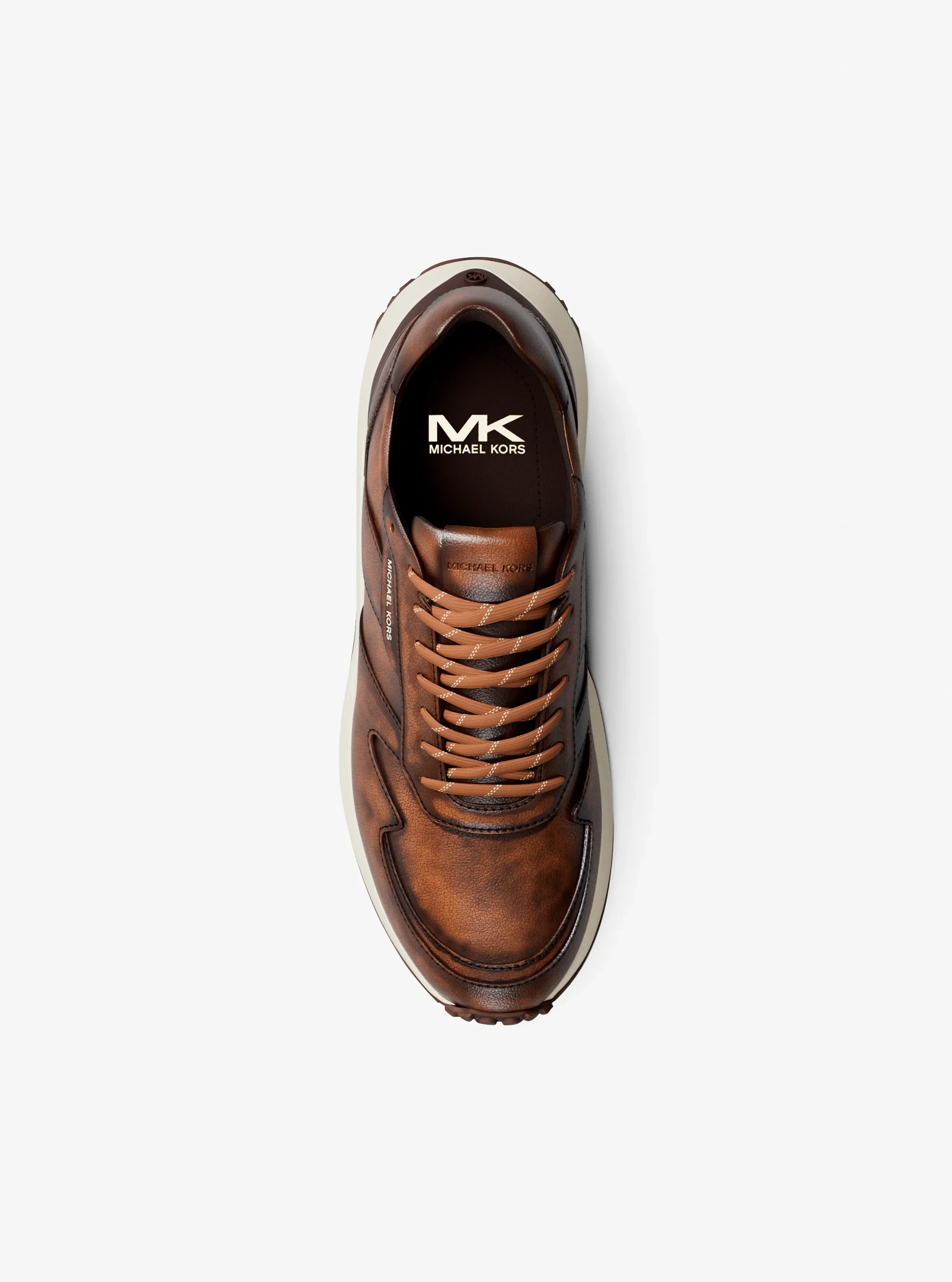 Кроссовки Michael Kors Dax Burnished Trainer, цвет: Шоколадный — фото 5