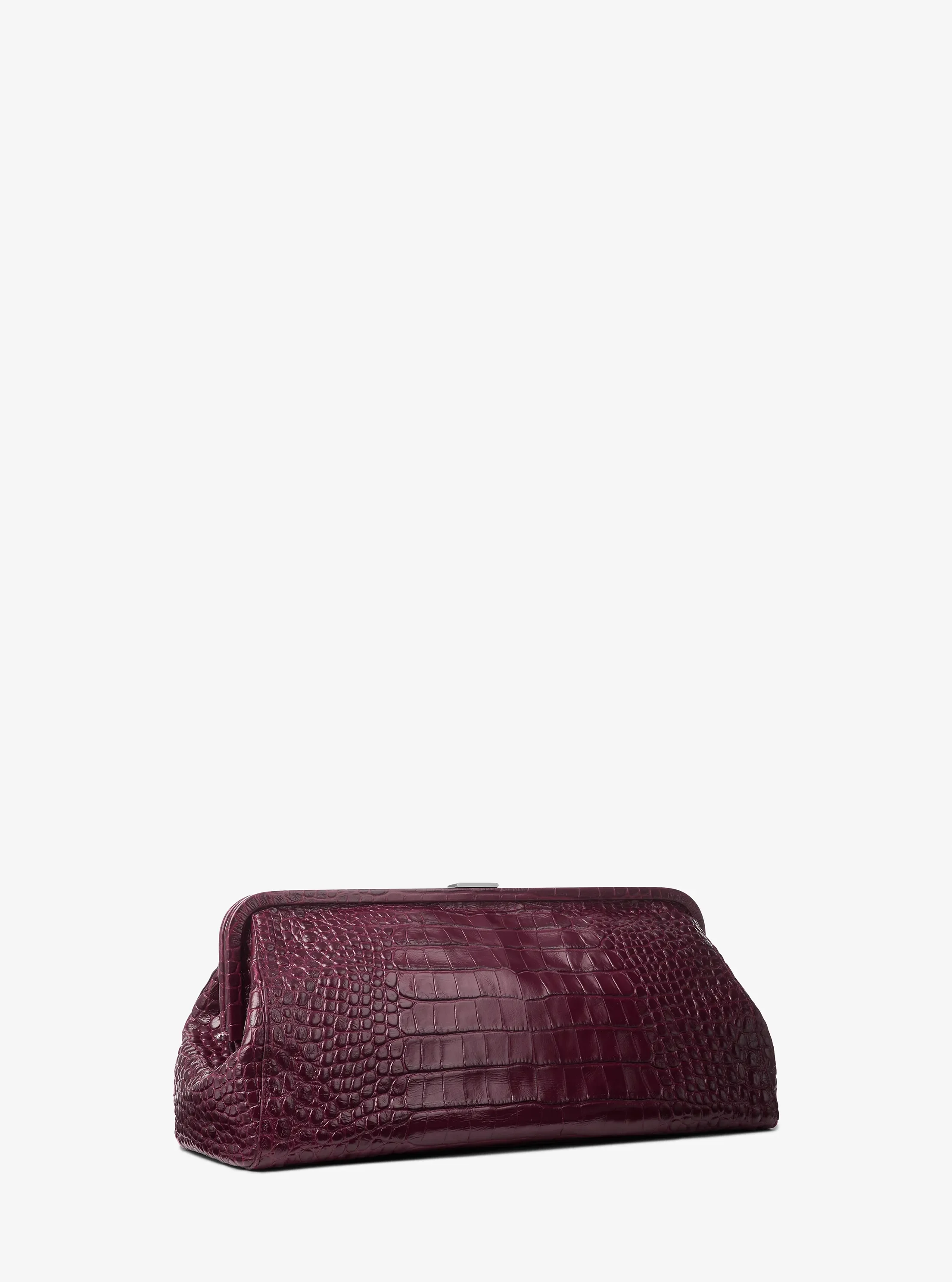 Женские сумки Michael Kors Angelica Large Crocodile Embossed Leather Frame Clutch — фото 3