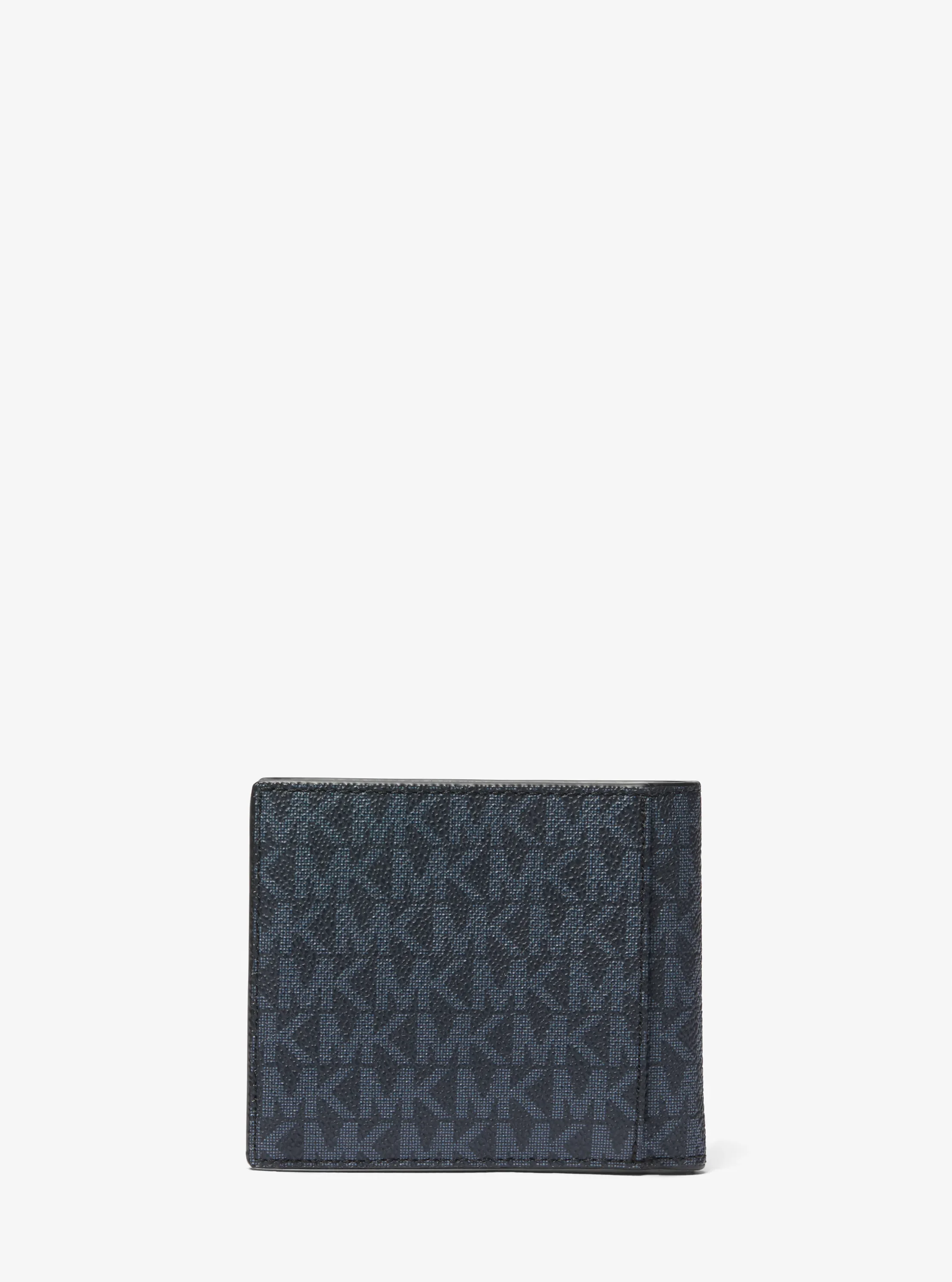 Мужской кошелёк Michael Kors Hudson Signature Logo Billfold Wallet, цвет: Admrl/Plblue — фото 3