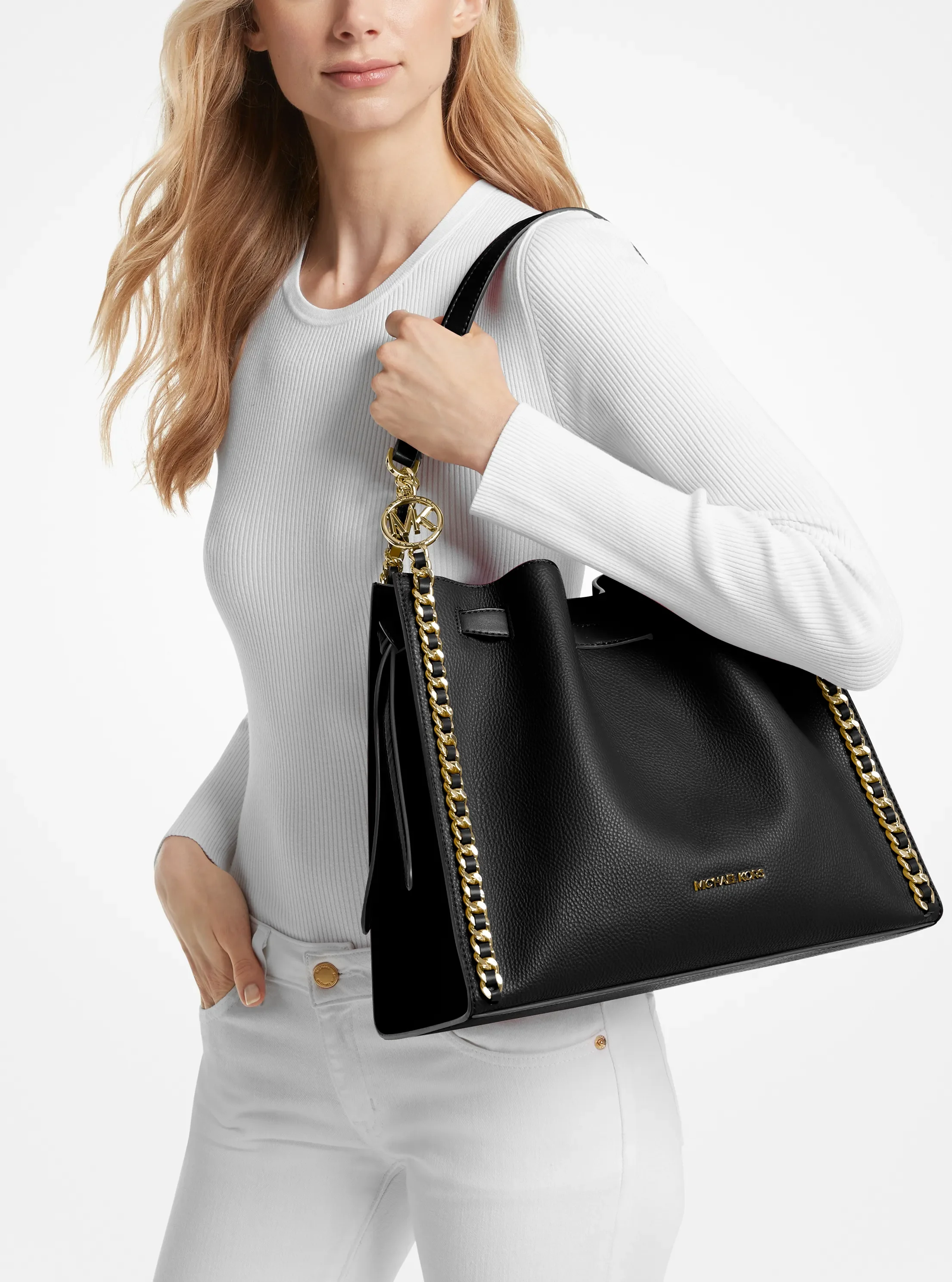 Сумки Michael Kors Mina Large Chain Shoulder — фото 3