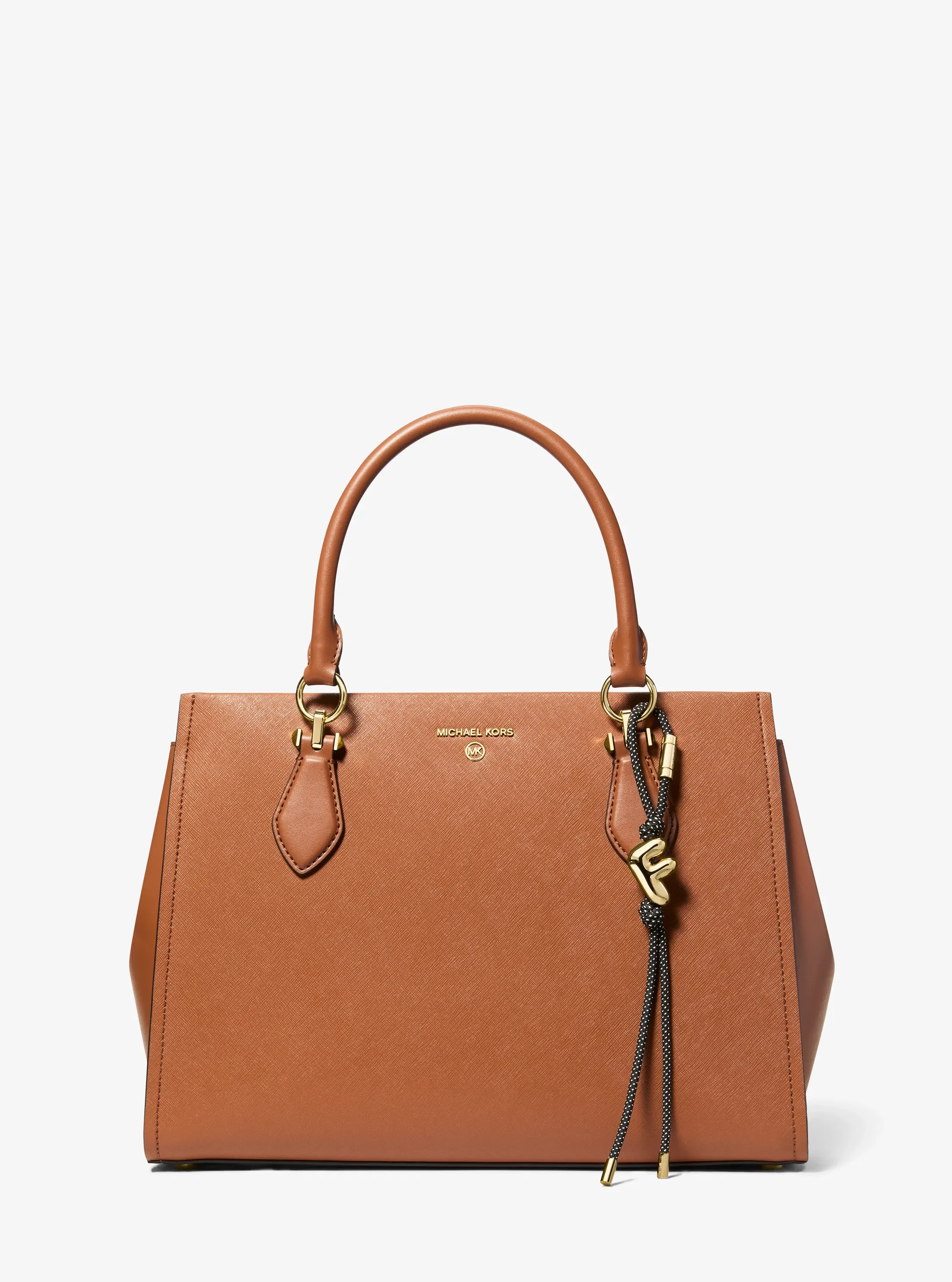 Женские брелоки Michael Kors Initial Gold-Tone and Speckled Cord Bag Charm — фото 3