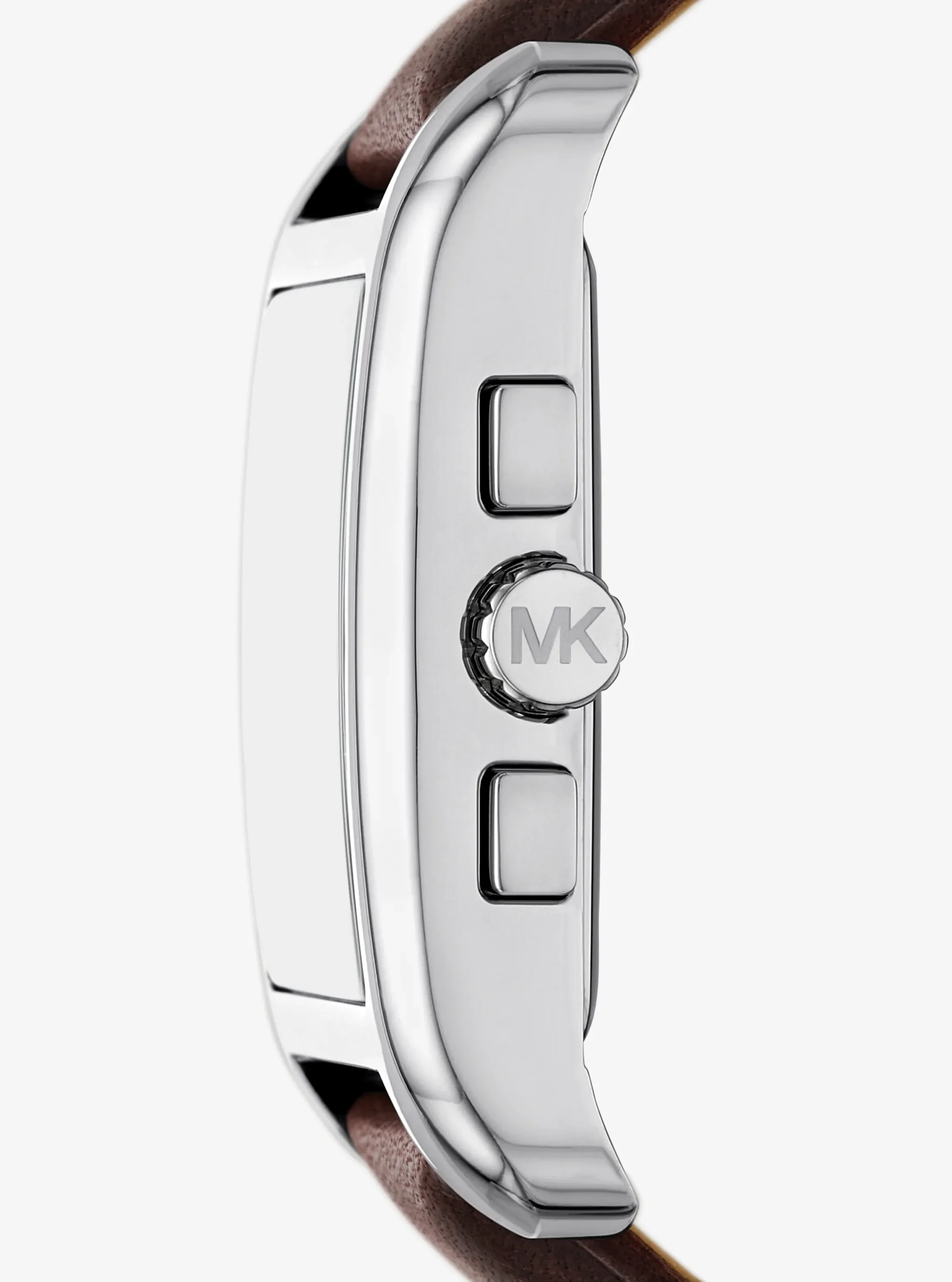 Часы Michael Kors Monroe Silver-Tone and Leather Watch, цвет: Серебряный — фото 2
