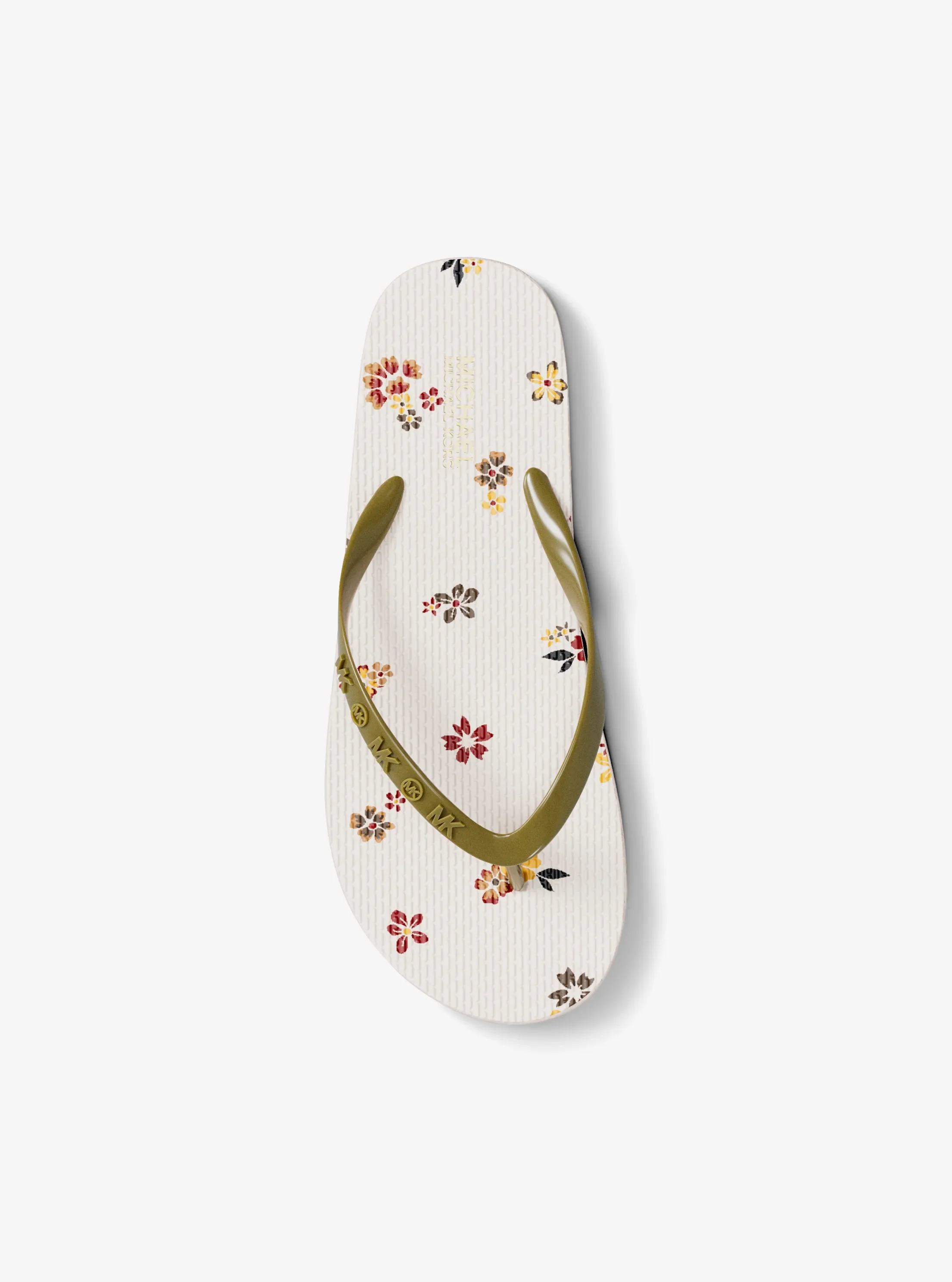 Сандалии Michael Kors Floral Printed Flip Flop, цвет: Кремовый разноцветный — фото 5