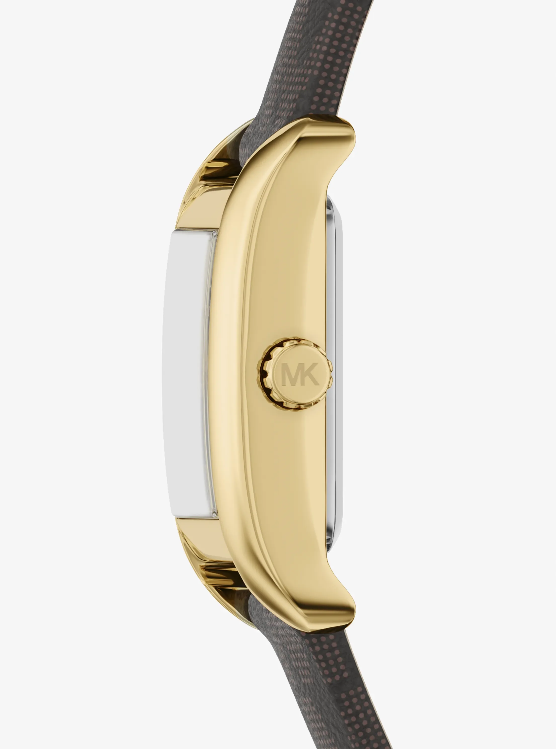 Часы Michael Kors Mini Monroe Gold-Tone and Logo Strap Watch, цвет: Золотой — фото 2