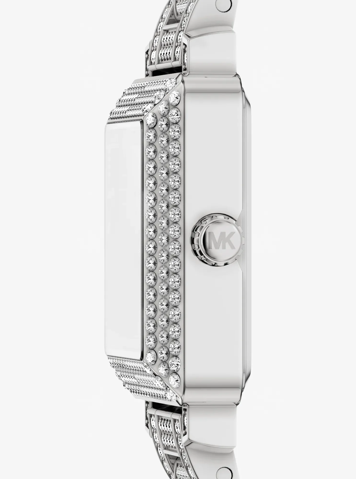 Часы Michael Kors Petite Gwynn Pavé Silver-Tone Watch, цвет: Серебряный — фото 2
