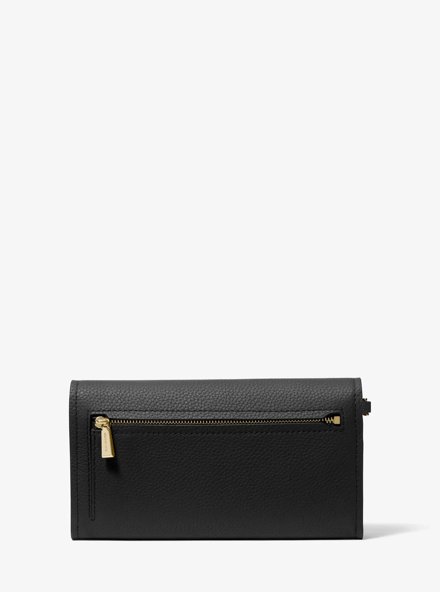 Женская сумка Michael Kors Jet Set Medium Pebbled Leather Smartphone Wristlet, цвет: Чёрный — фото 3