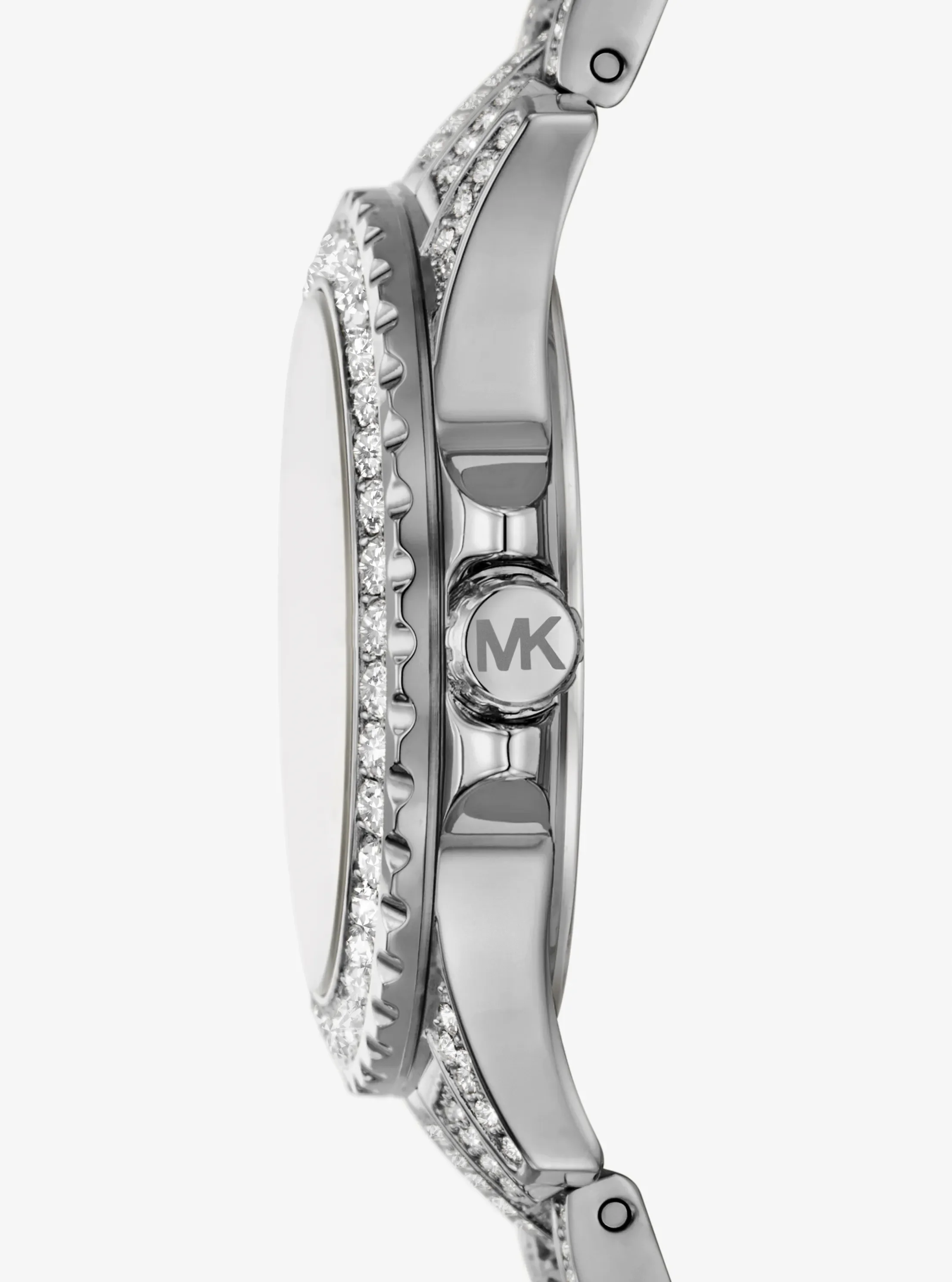 Часы Michael Kors Mini Everest Pavé Silver-Tone Watch, цвет: Серебряный — фото 2