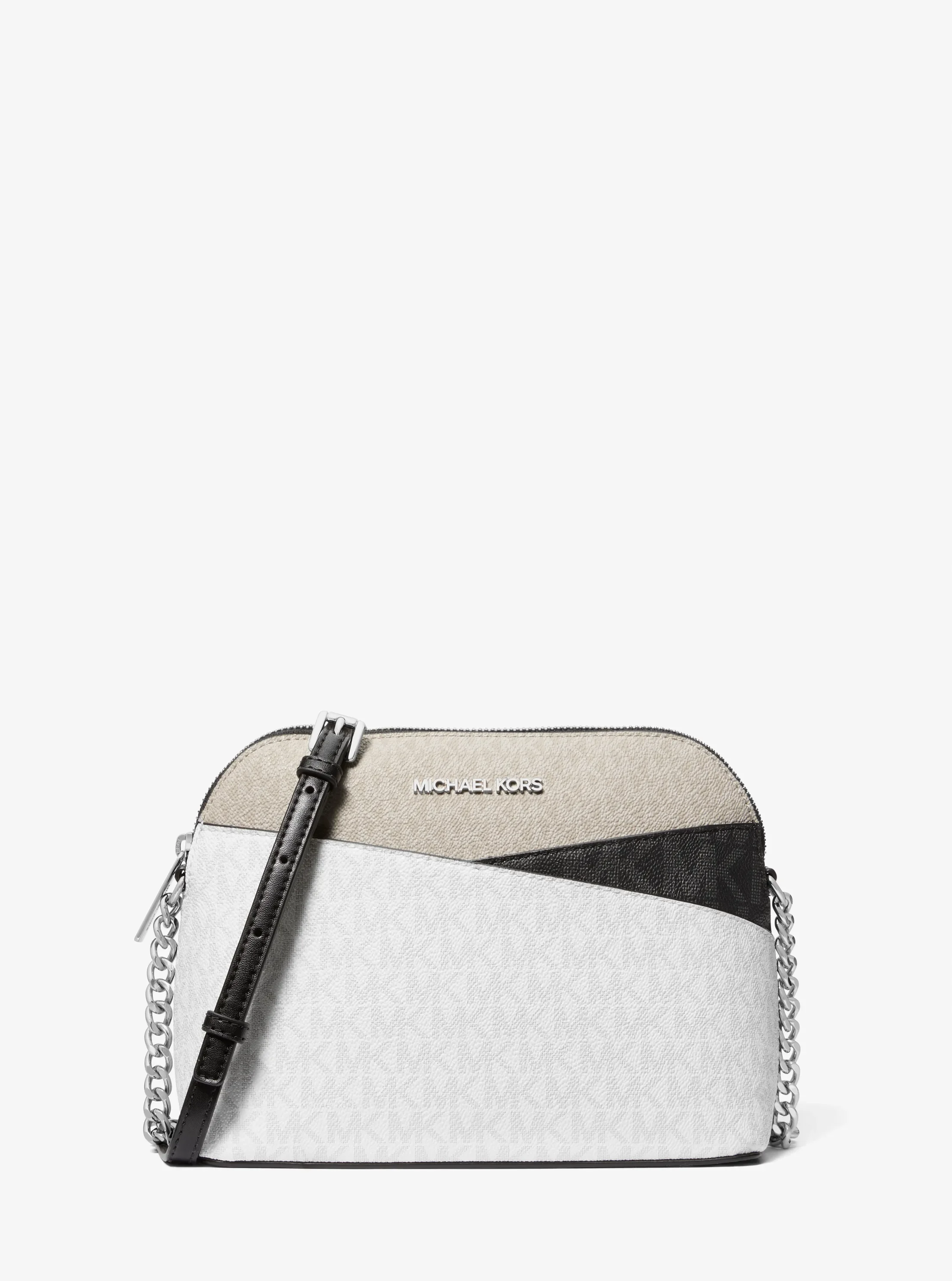 Michael Kors Jet Set Travel Color-Block Signature Logo Crossbody Bag
