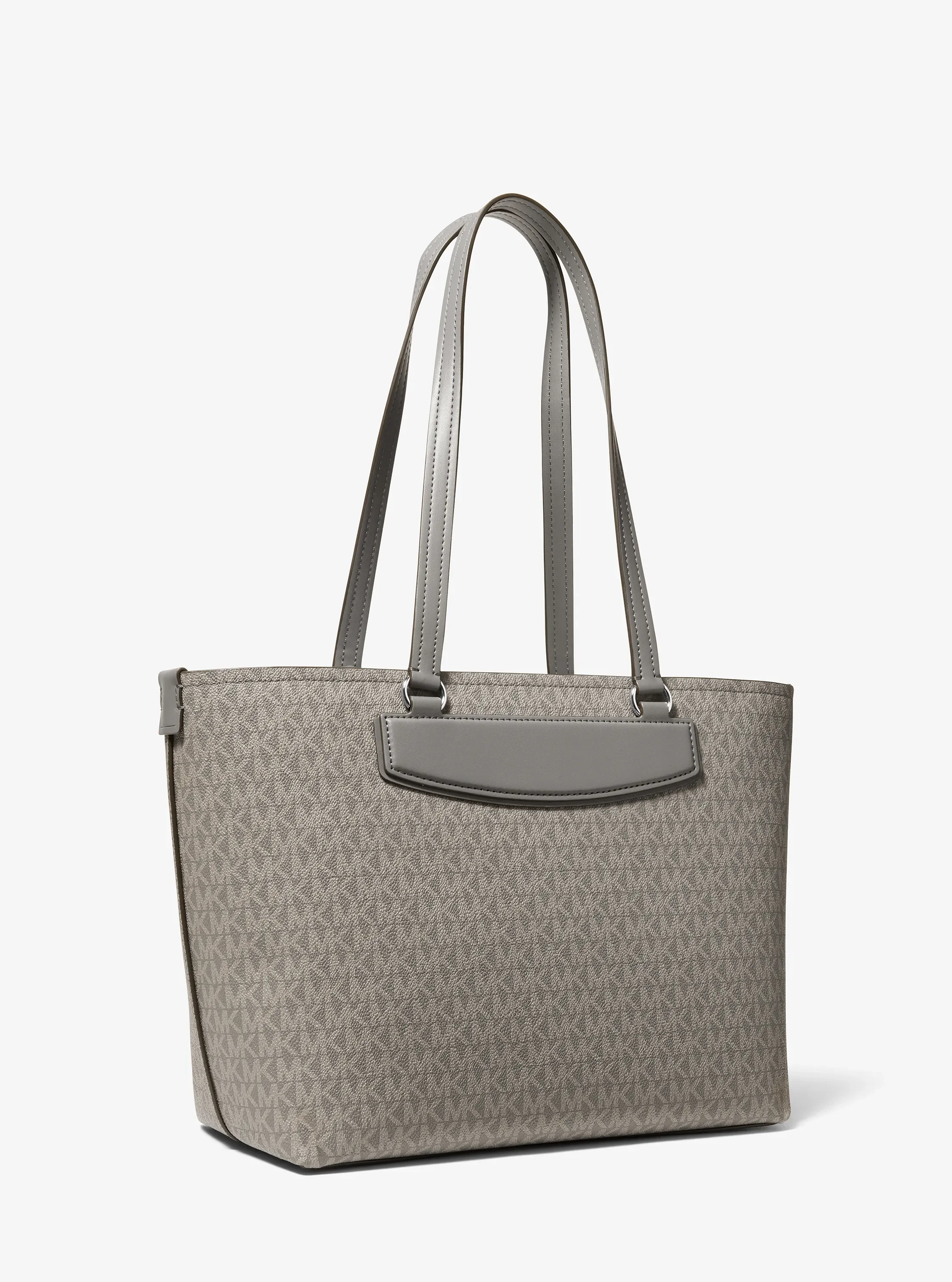 Женская сумка Michael Kors Jet Set Travel Medium Signature Logo, цвет: Меланжевый серый — фото 3