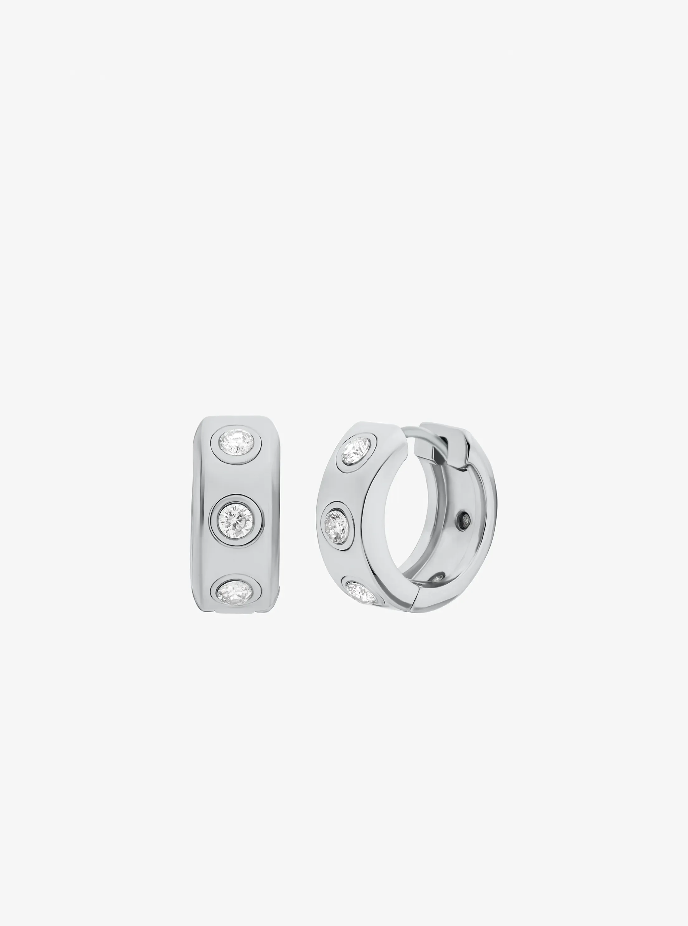 Michael Kors Pavé Logo Huggie Earrings