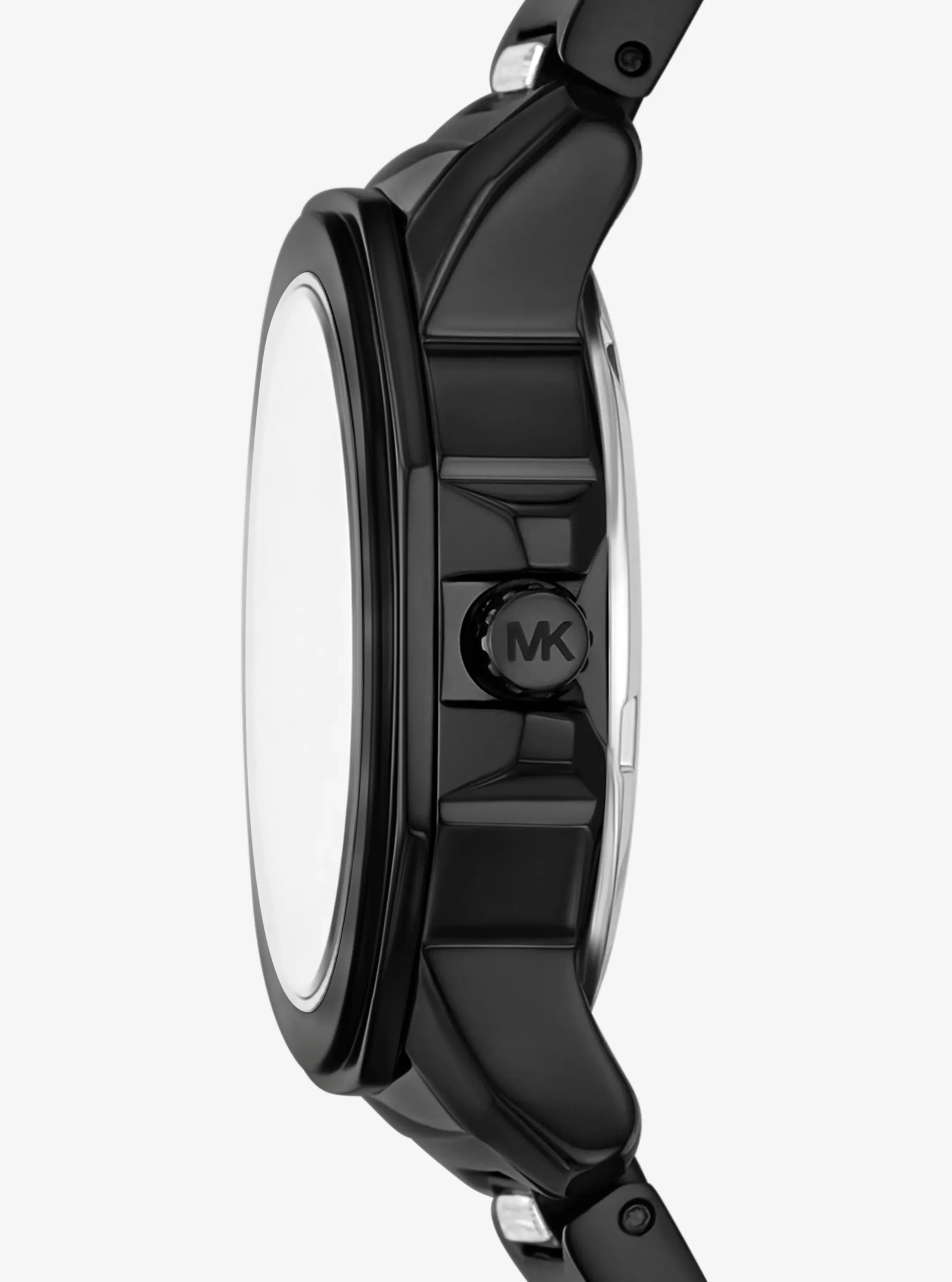 Женские часы Michael Kors Petite Prescott Baguette Black-Tone Watch, цвет: Чёрный — фото 2