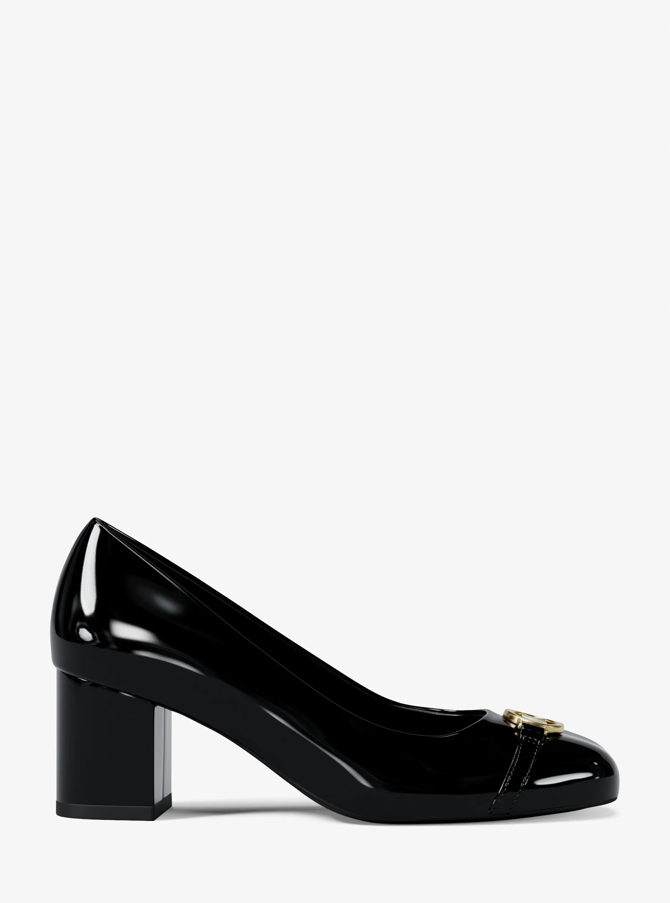 Туфли Michael Kors Dori Patent Block Heel Pump, цвет: Чёрный — фото 2