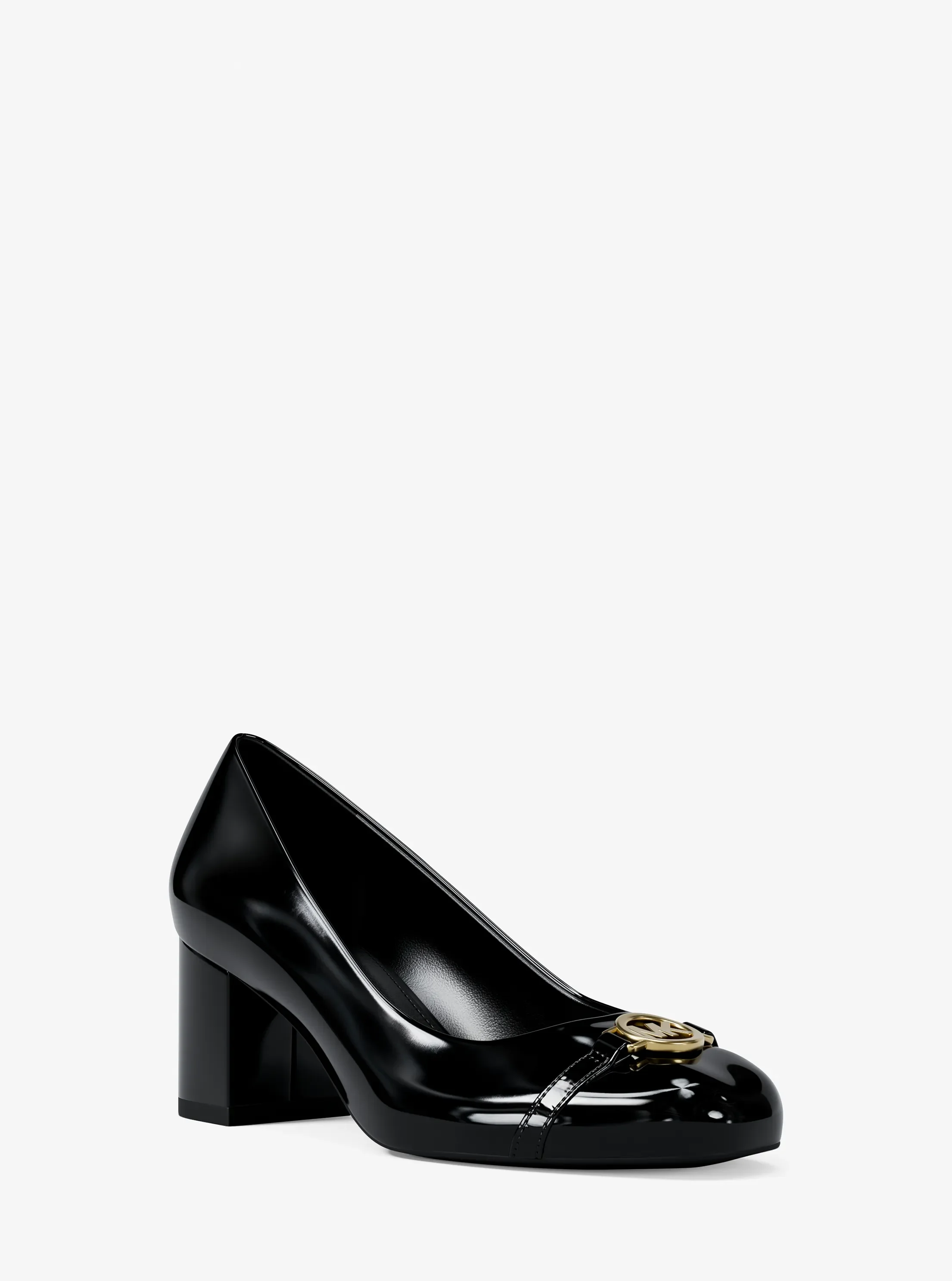 Туфли Michael Kors Dori Patent Block Heel Pump, цвет: Чёрный