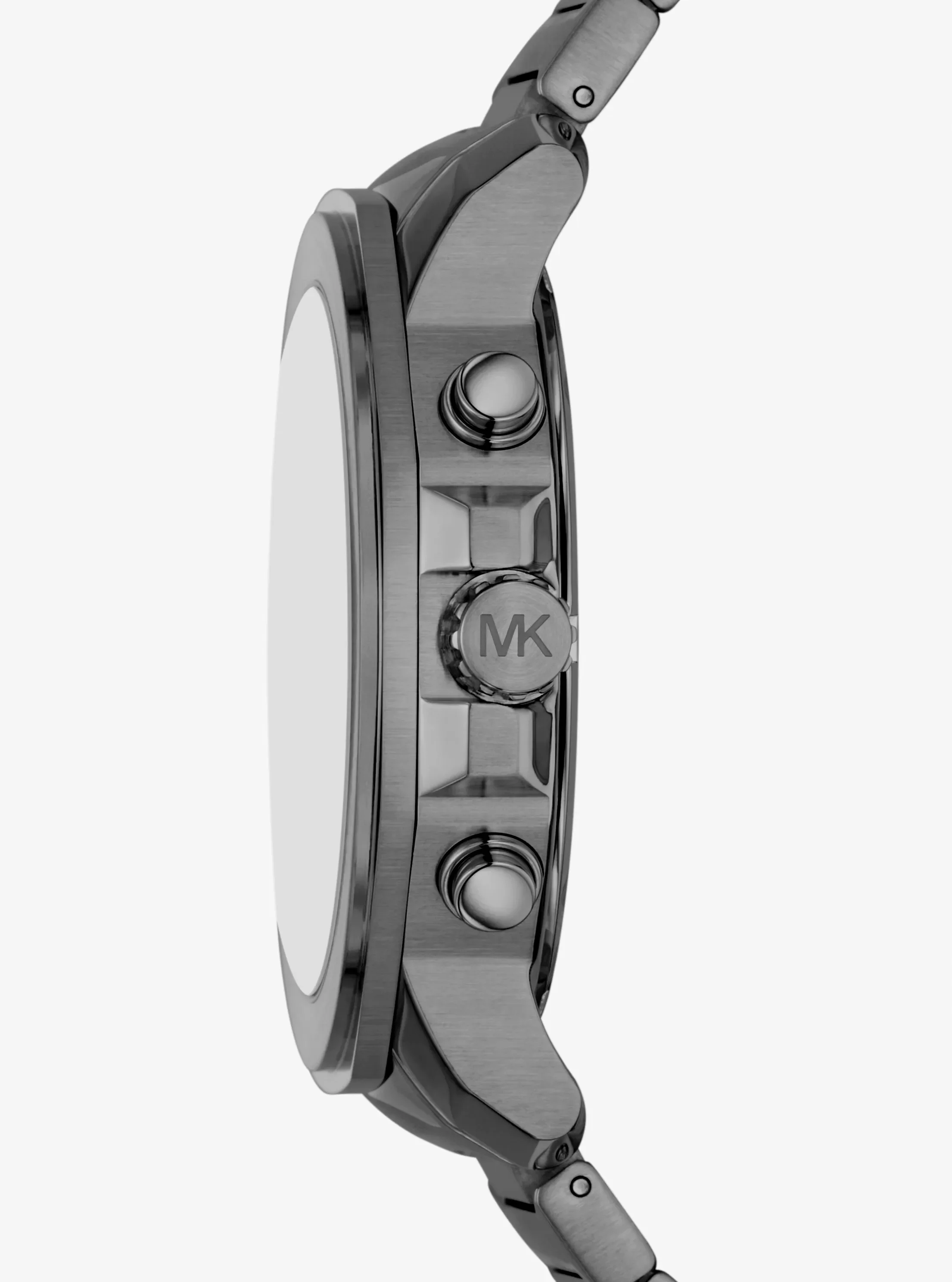 Мужские часы Michael Kors Oversized Prescott Gunmetal Watch, цвет: Графитовый металлик — фото 2