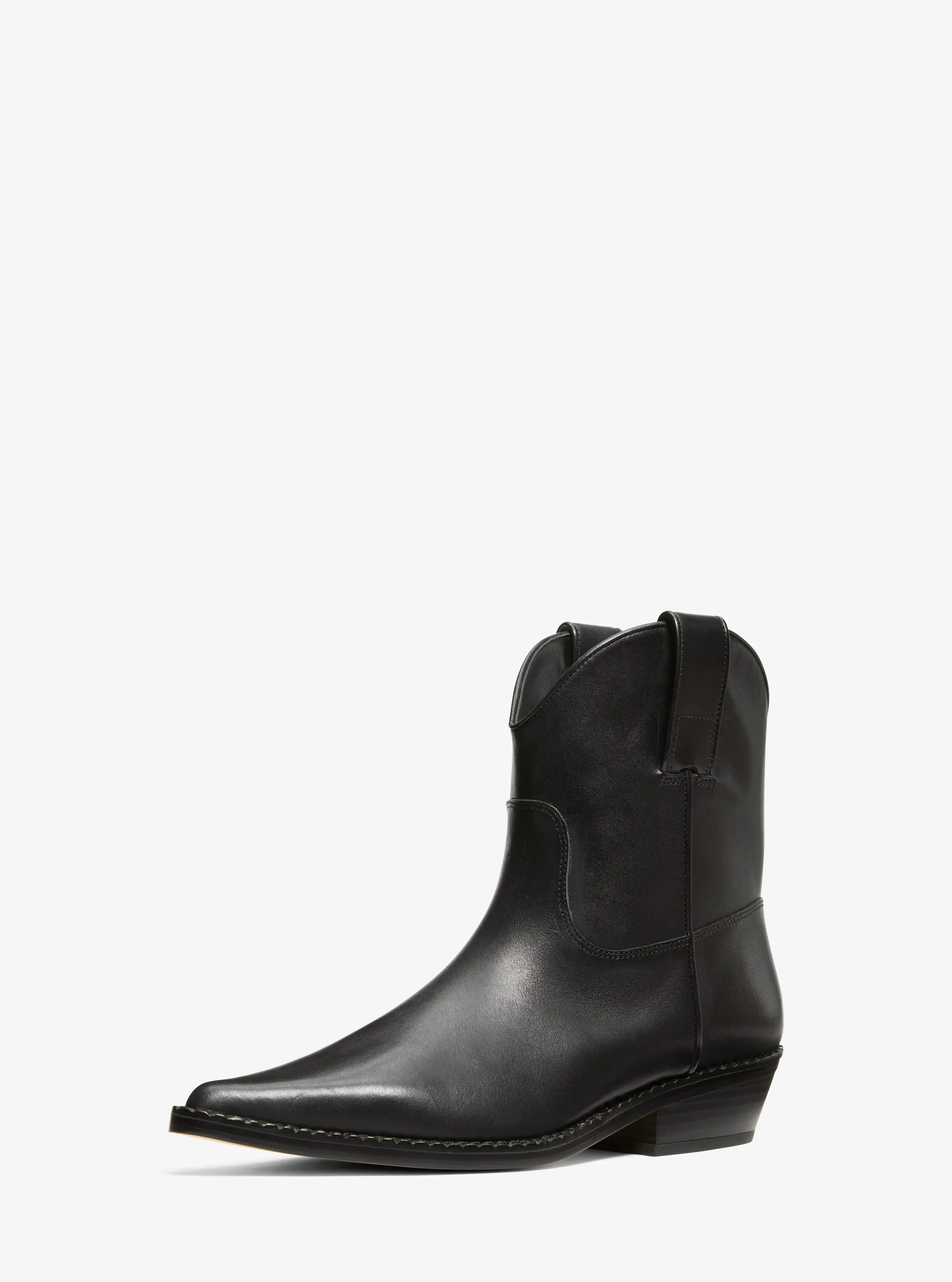 Женские ботинки Michael Kors Noemie Leather Boot, цвет: Чёрный — фото 4
