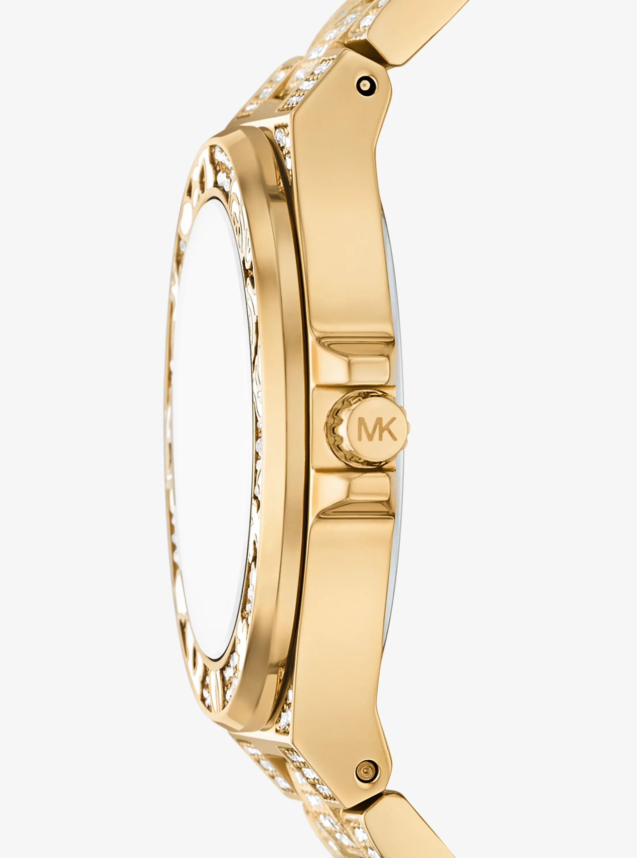Часы Michael Kors Limited-Edition Mini Lennox Pavé Gold-Tone Watch, цвет: Золотой — фото 2