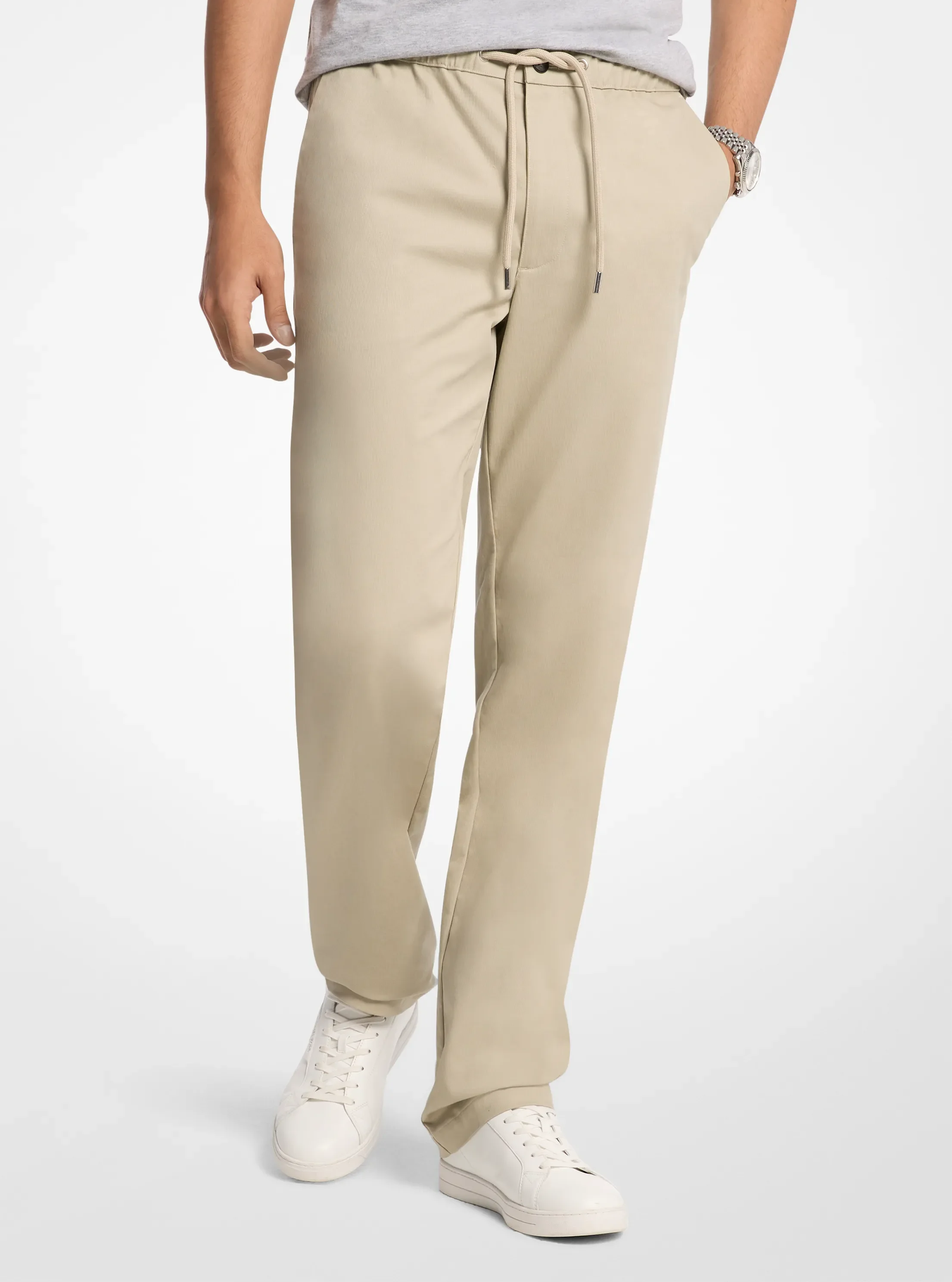 Мужские брюки Michael Kors Stretch Cotton Drawstring Trousers