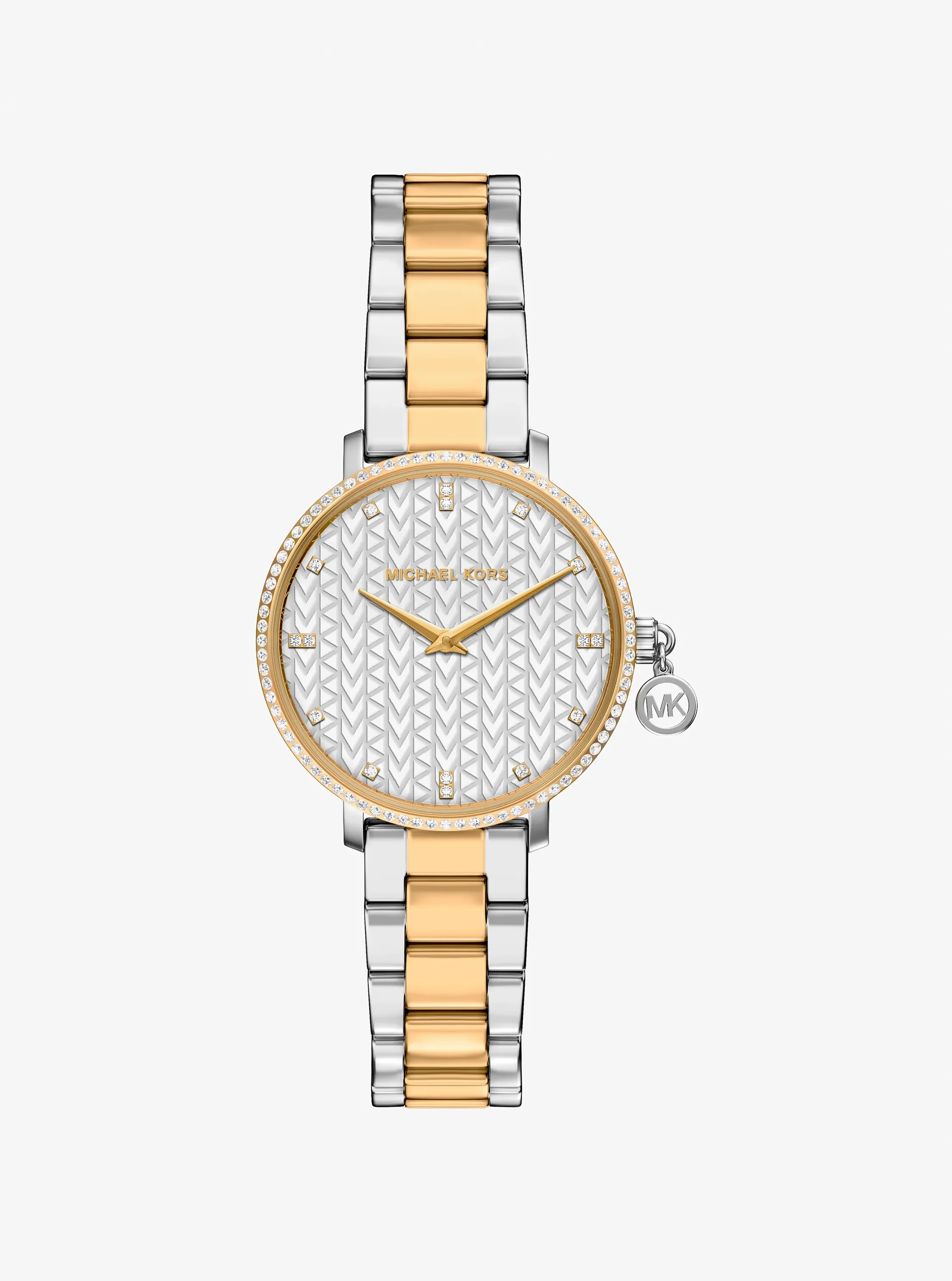 Женские часы Michael Kors Mini Pyper Pavé Two-Tone Watch, цвет: Двухцветный