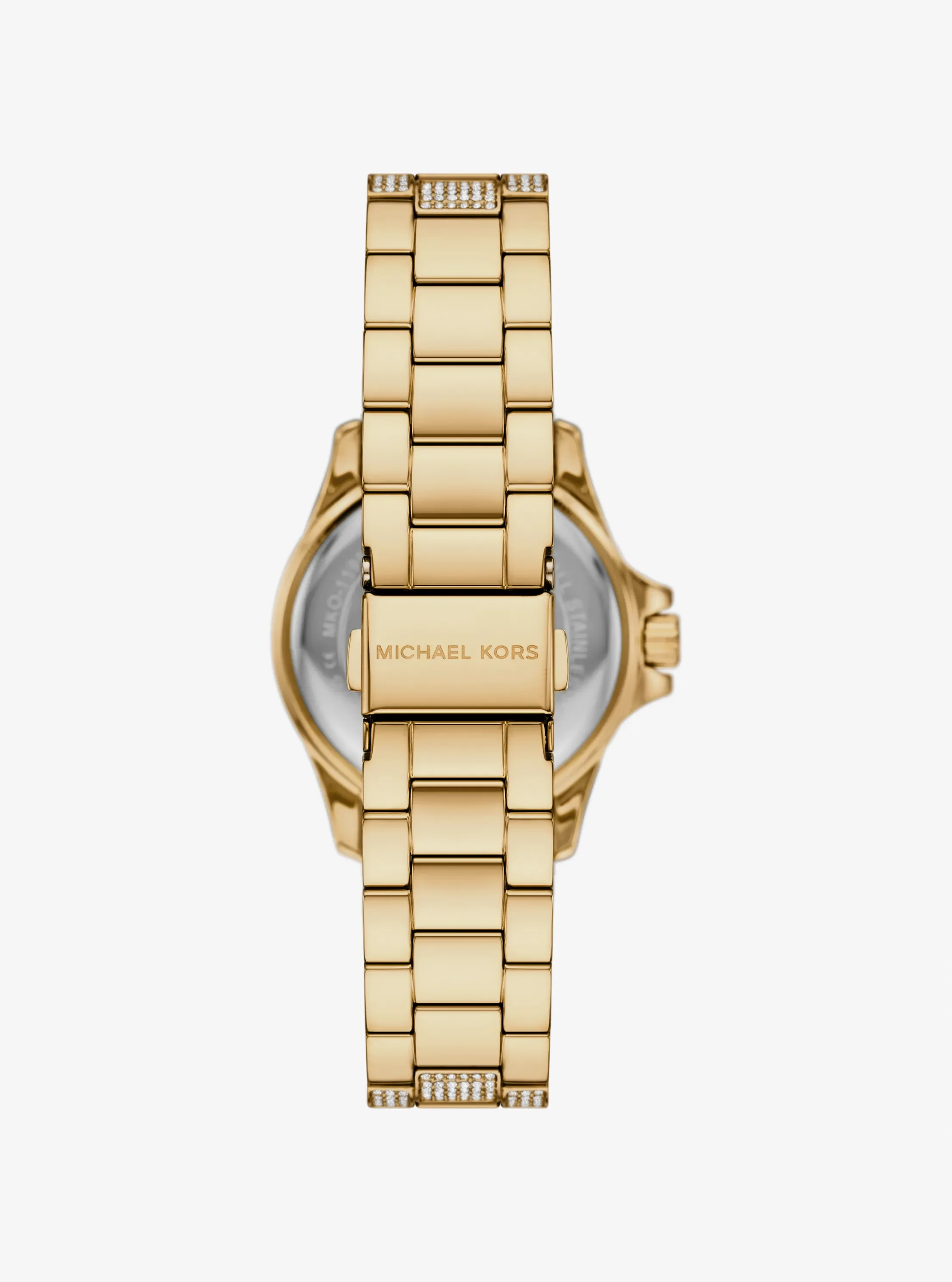 Часы Michael Kors Mini Everest Pavé Gold-Tone Watch, цвет: Золотой — фото 3