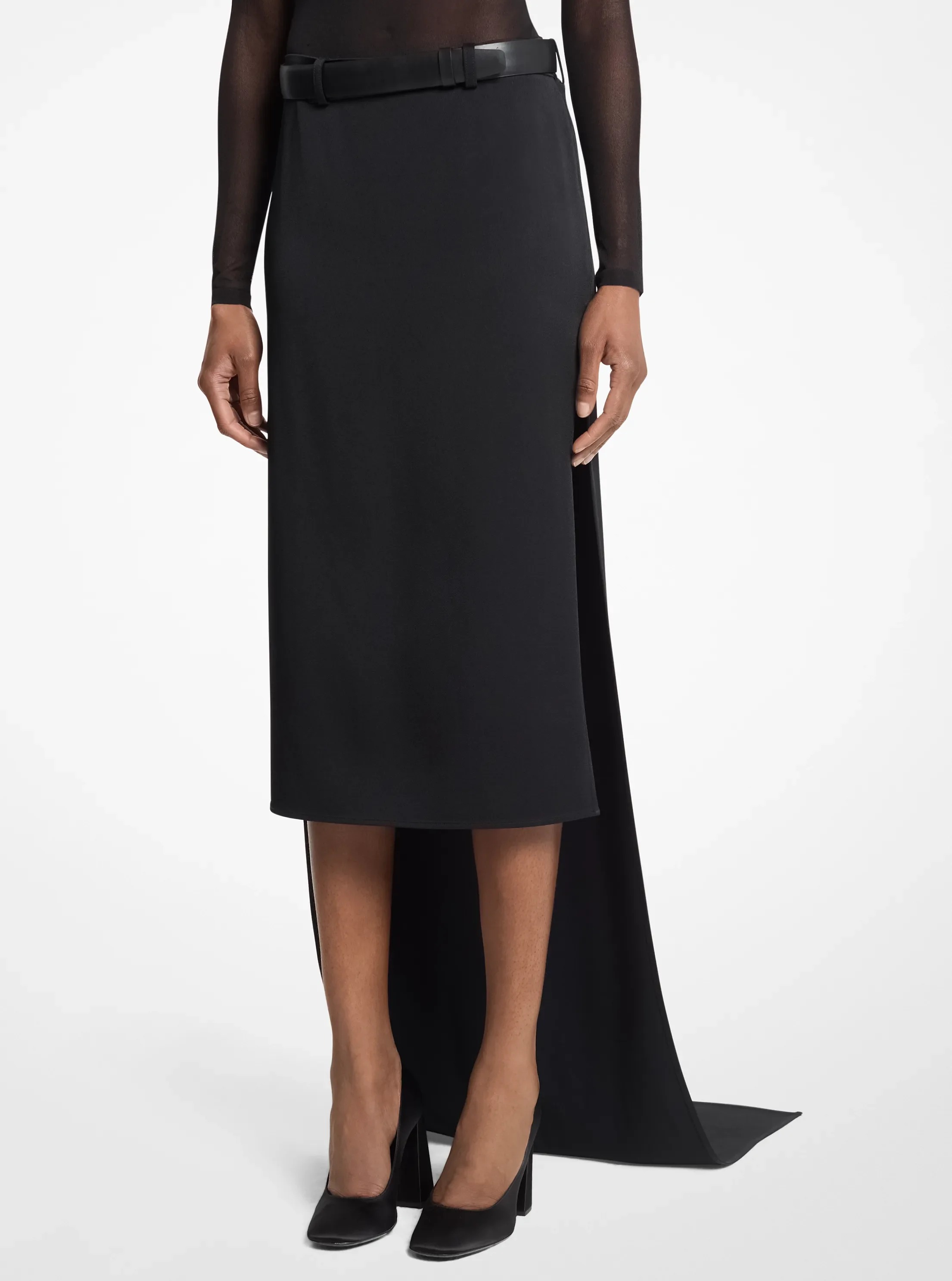 Michael Kors Satin Skirt With Train