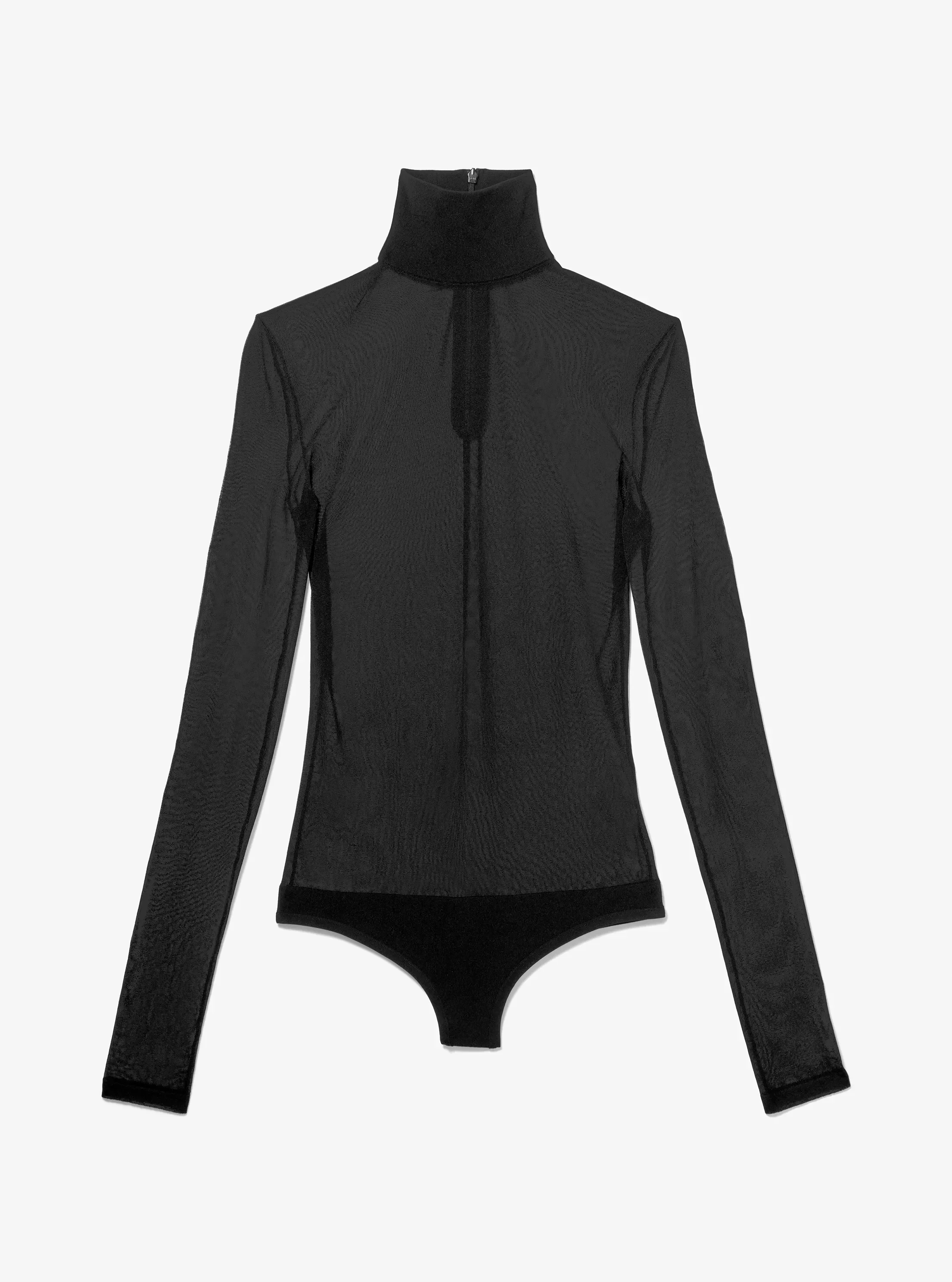 Michael Kors Superfine Sheer Viscose Turtleneck Bodysuit — фото 3