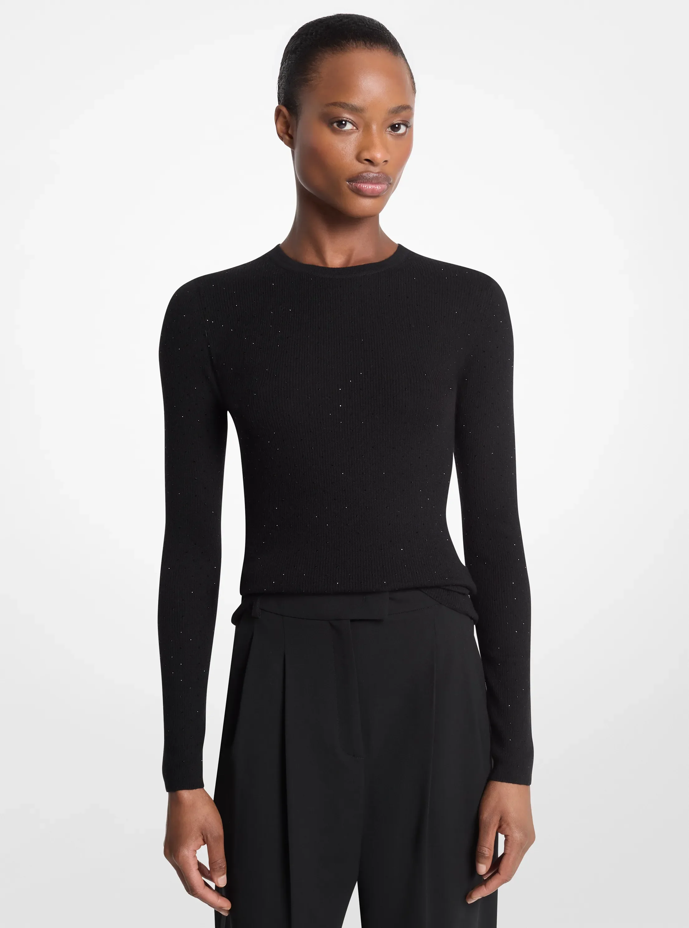 Женские свитеры Michael Kors Embellished Tissue Cashmere Sweater