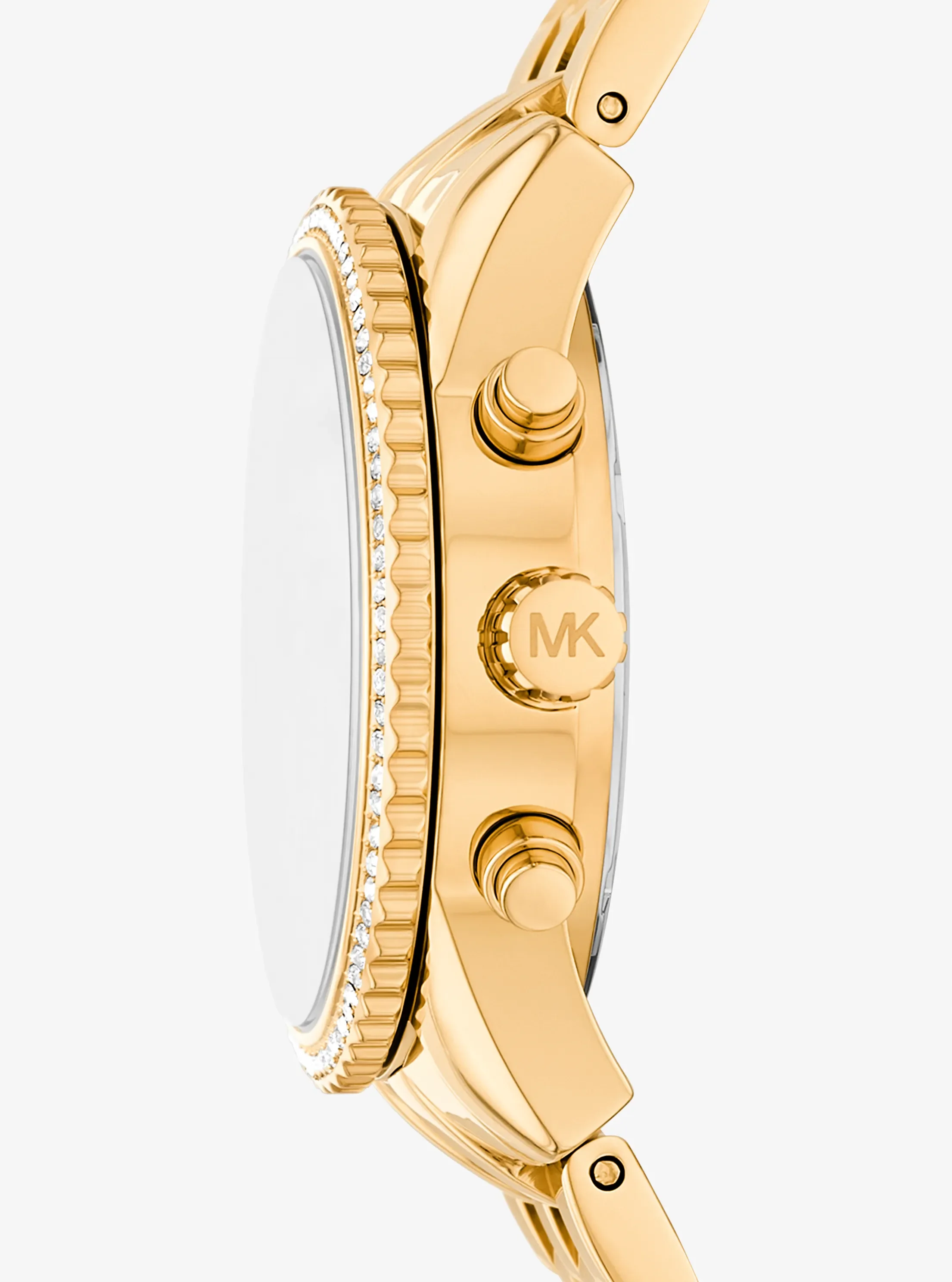 Женские часы Michael Kors Mini Bryant Pavé Gold-Tone Watch, цвет: Золотой — фото 2