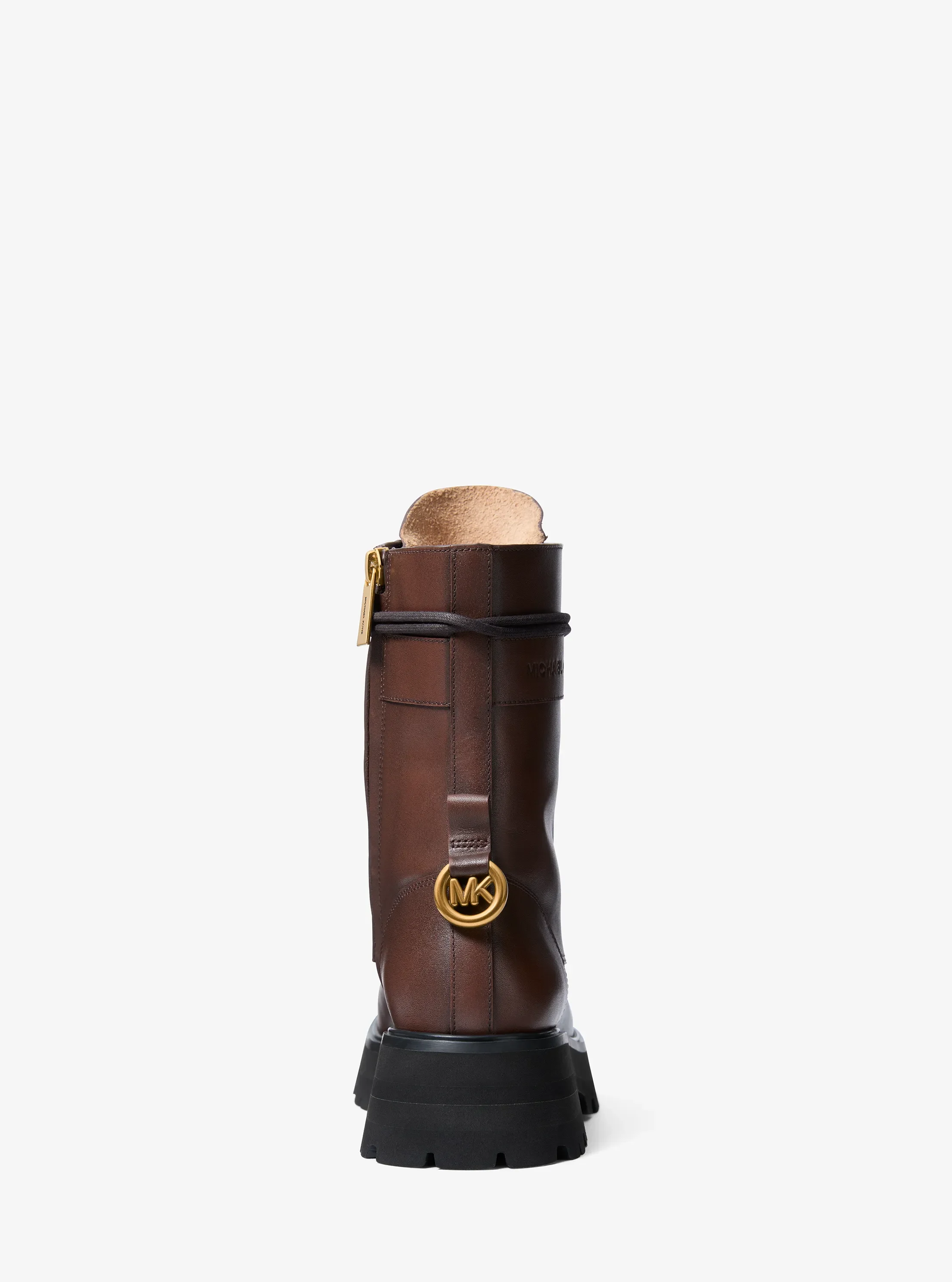 Женские ботинки Michael Kors Caleb Burnished Leather Combat Boot — фото 4