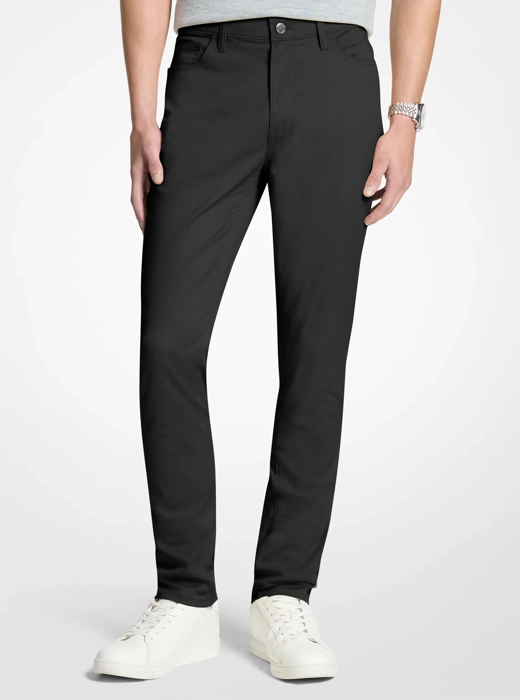 Джинсы Michael Kors Parker Stretch Denim Pants, цвет: Чёрный