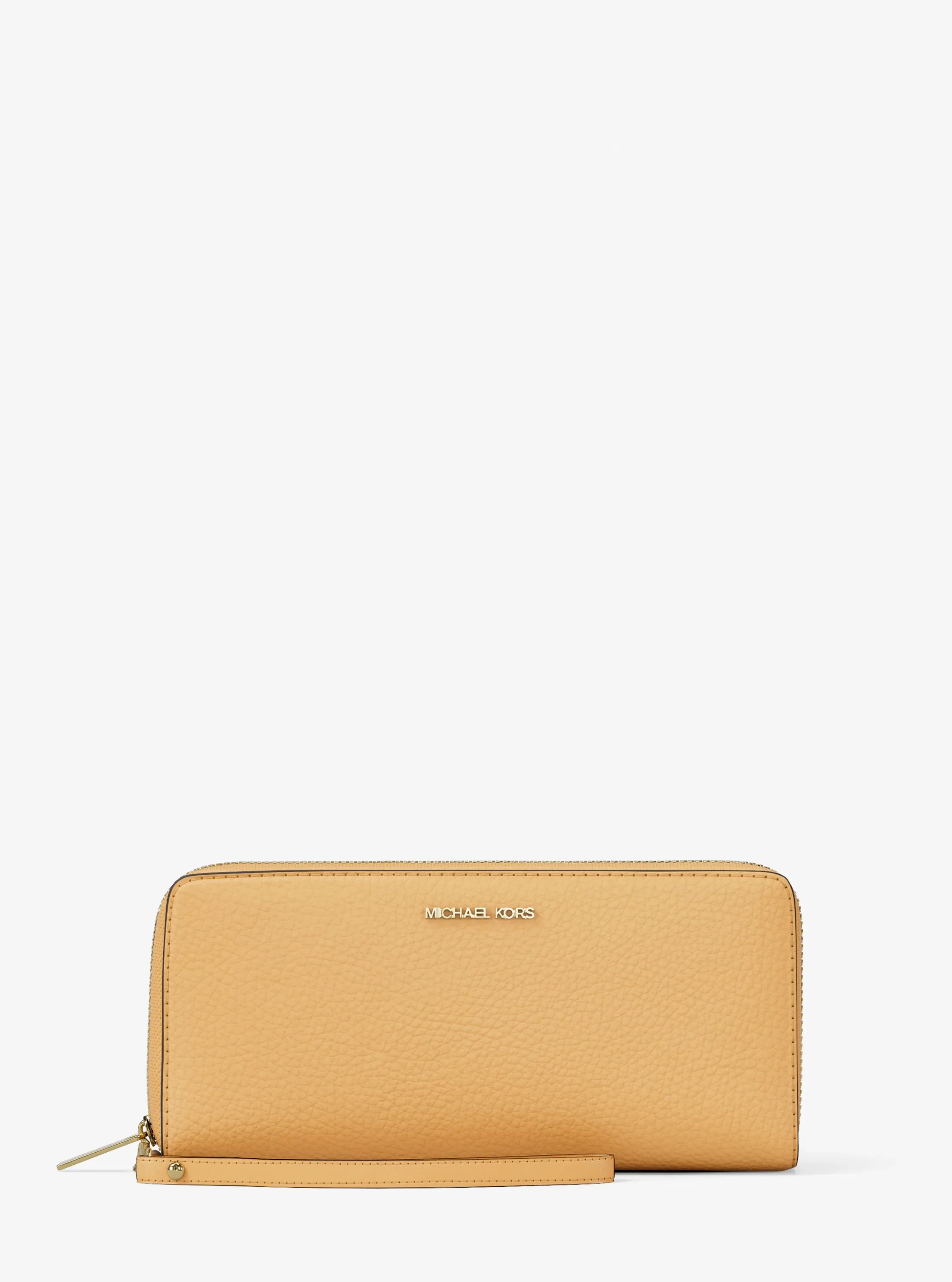 Michael Kors Jet Set Travel Large Pebbled Leather Wristlet
