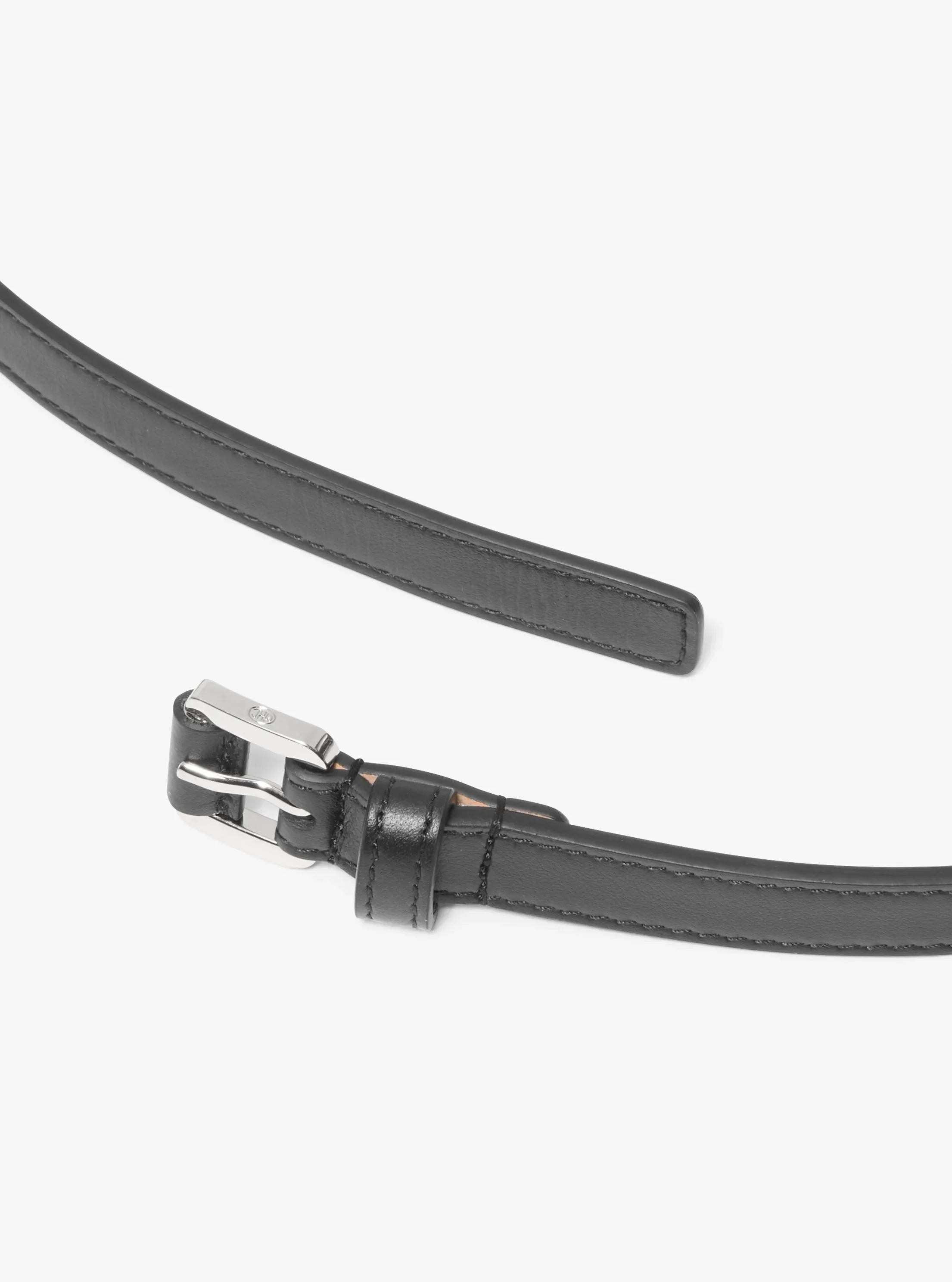 Женский ремень Michael Kors Carolyn Leather Waist Belt, цвет: Чёрный — фото 2