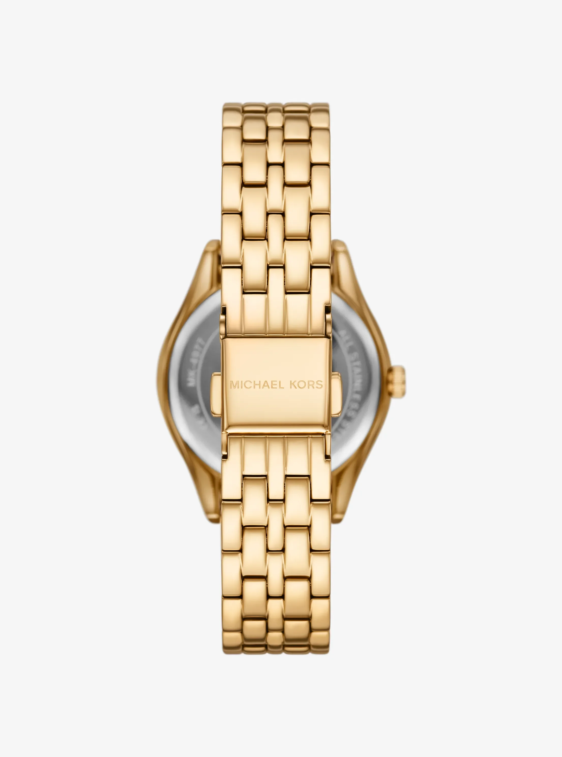 Женские часы Michael Kors Mini Harlowe Pavé Gold-Tone Watch and Jewelry Set, цвет: Золотой — фото 3