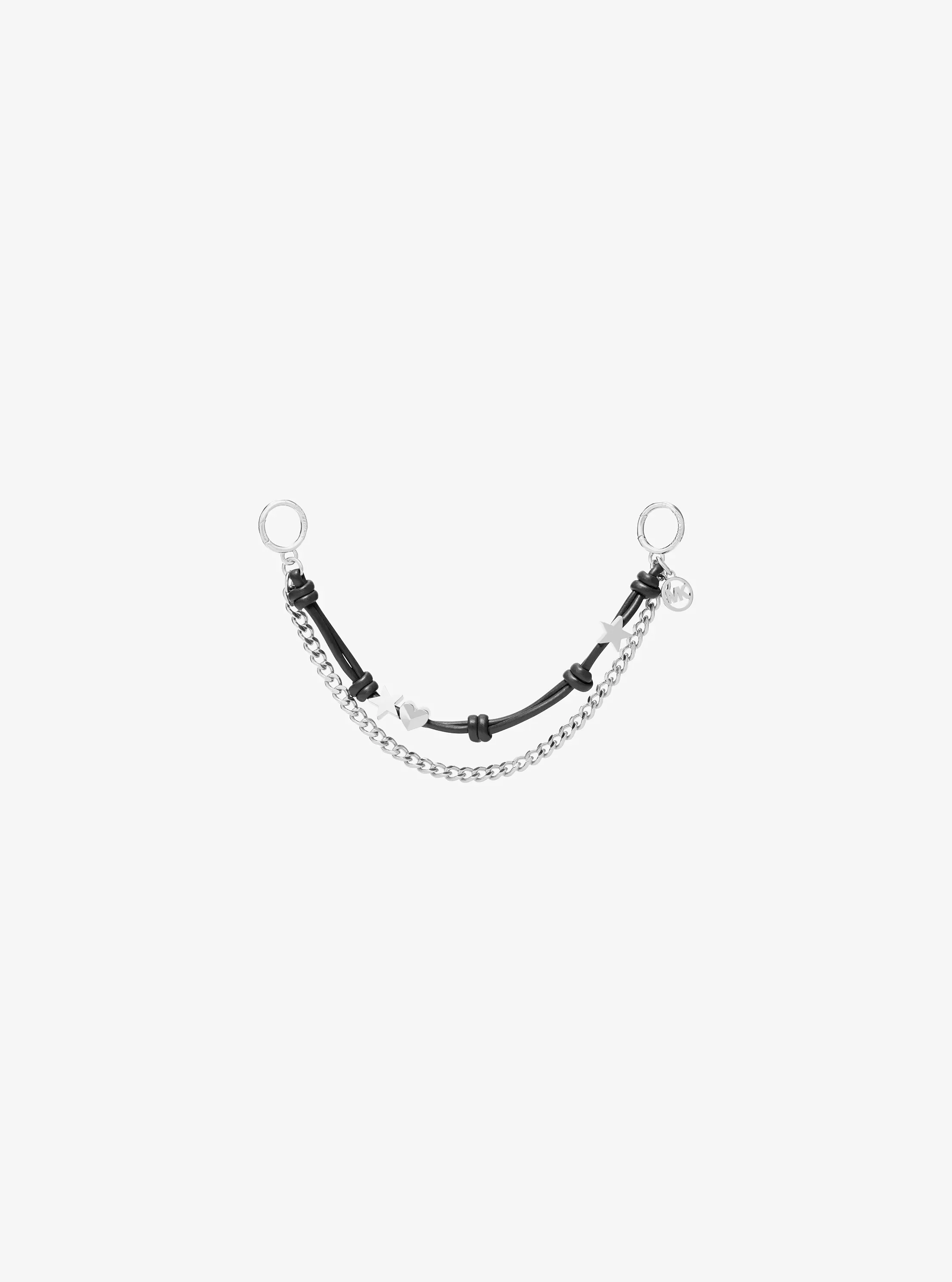 Брелок Michael Kors Silver-Tone Charm and Chain Bag Charm, цвет: Чёрный